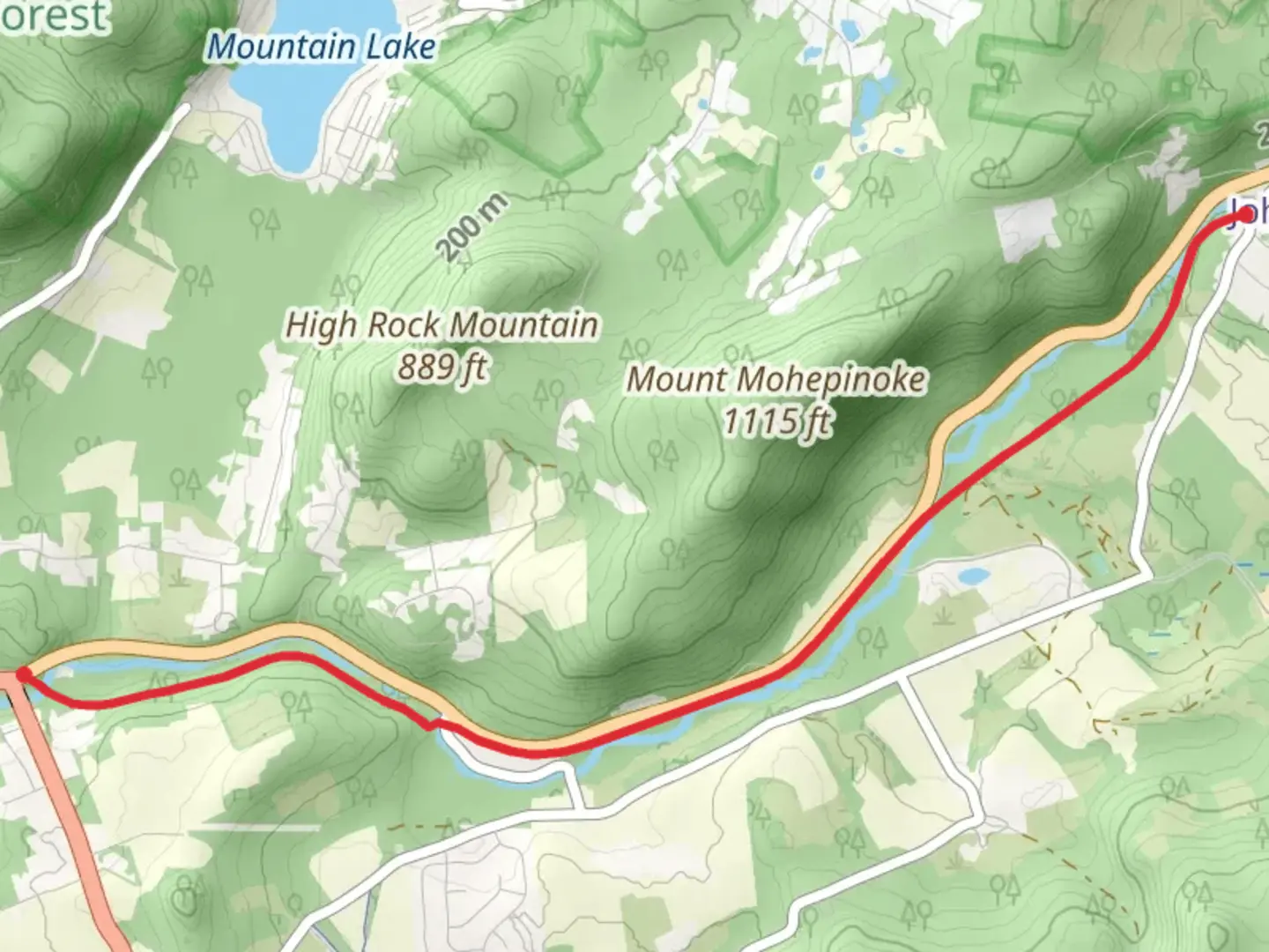 An image depicting the trail Old Road and Pequest WMA Trail and its surrounding area.