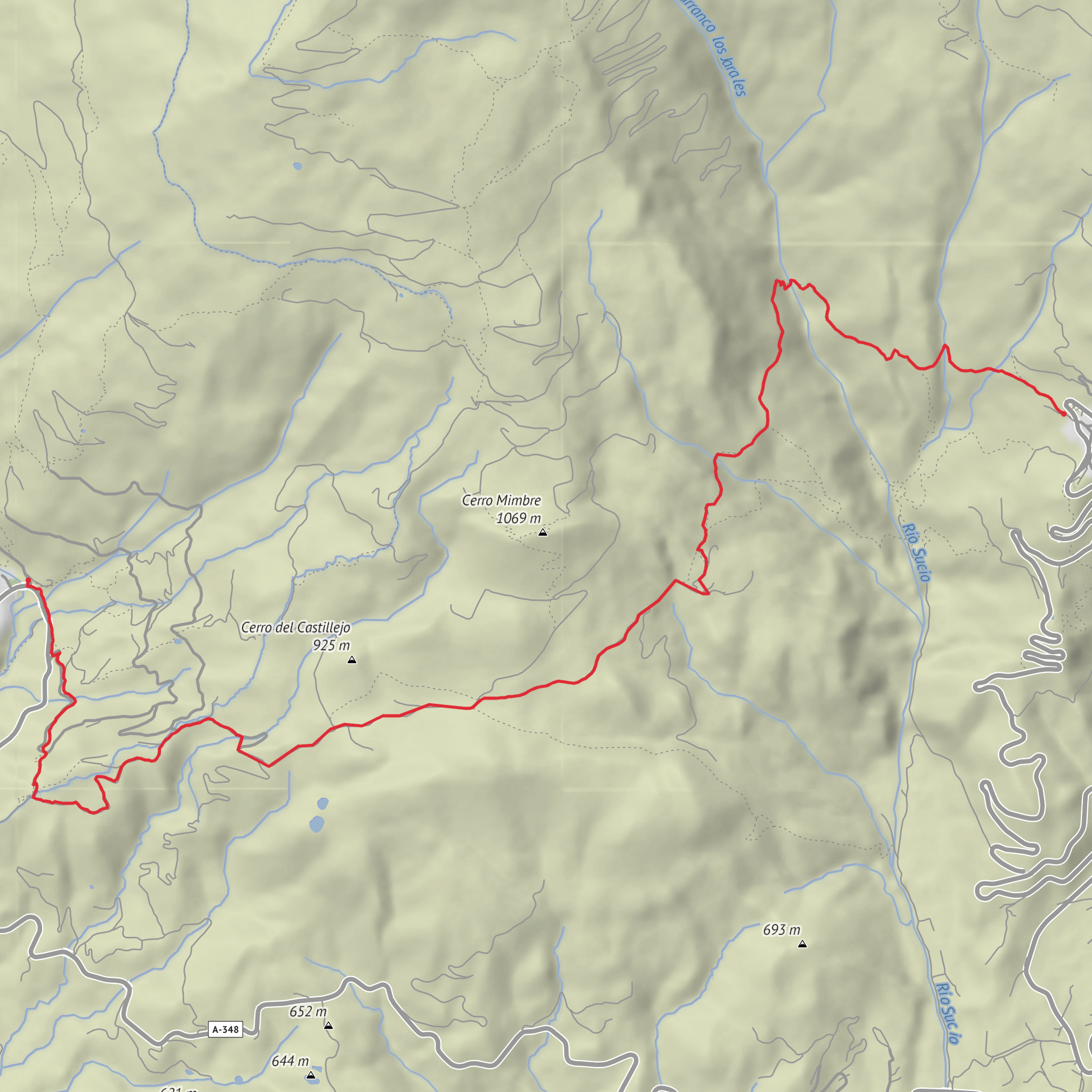 Lanjaron to Cáñar via Secano de Canar mobile static map