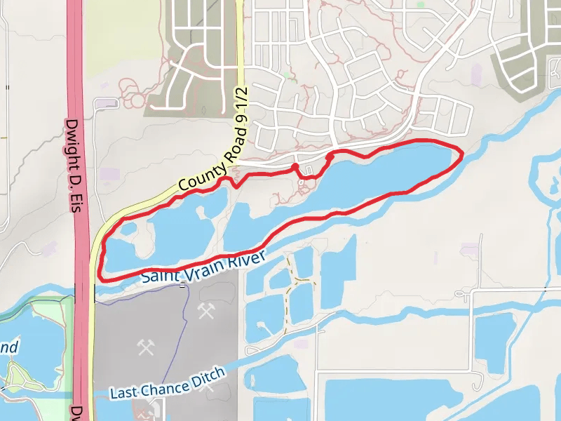 Saint Vrain Creek and Barefoot Lakes Parkway Loop