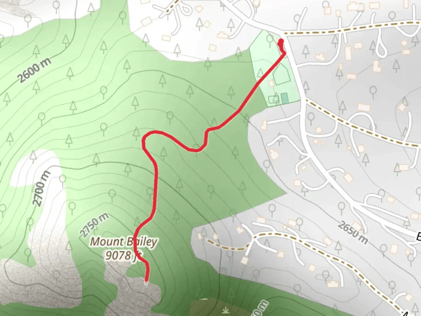 An image depicting the trail Mount Bailey and its surrounding area.