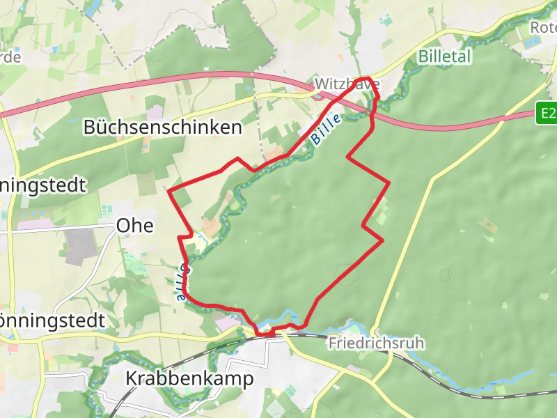 Mühlenteich, Fahrenhorst and Witzhaver Viert Loop