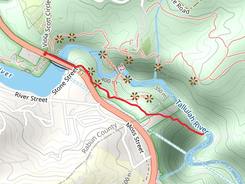 Tallulah River via South Rim Trail