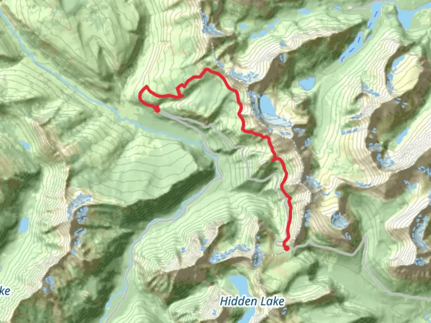 An image depicting the trail Haystack Pass, Highline and Granite Park Trail and its surrounding area.