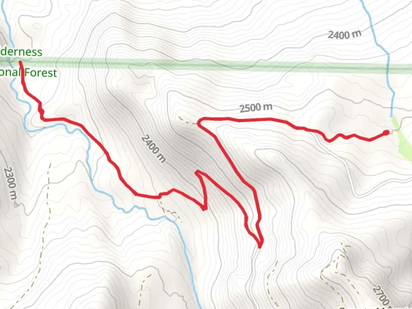 An image depicting the trail Grizzly Creek Trail and its surrounding area.