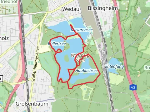 Wolfssee, Böllertsee and Haubach See Loop via Rhein Ruhr Emscherweg