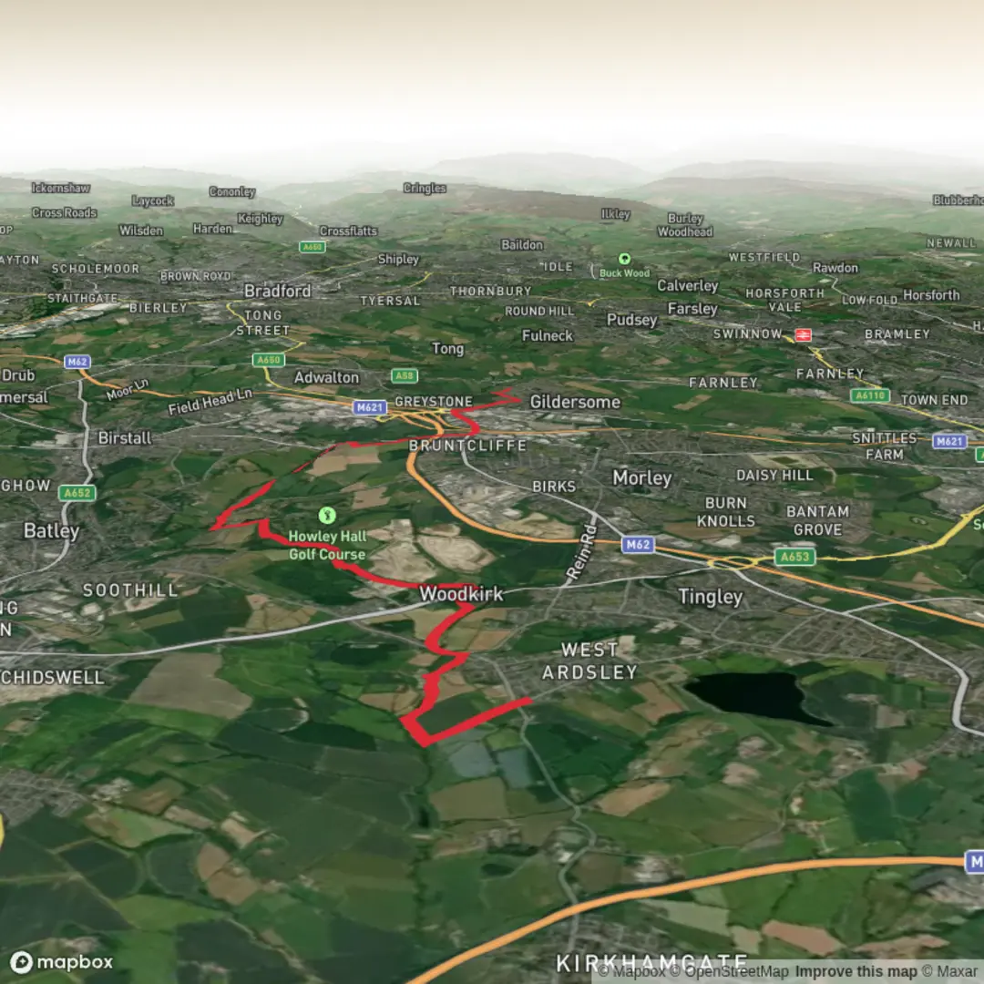 An image depicting the trail Leeds Country Way Day 7 and its surrounding area.