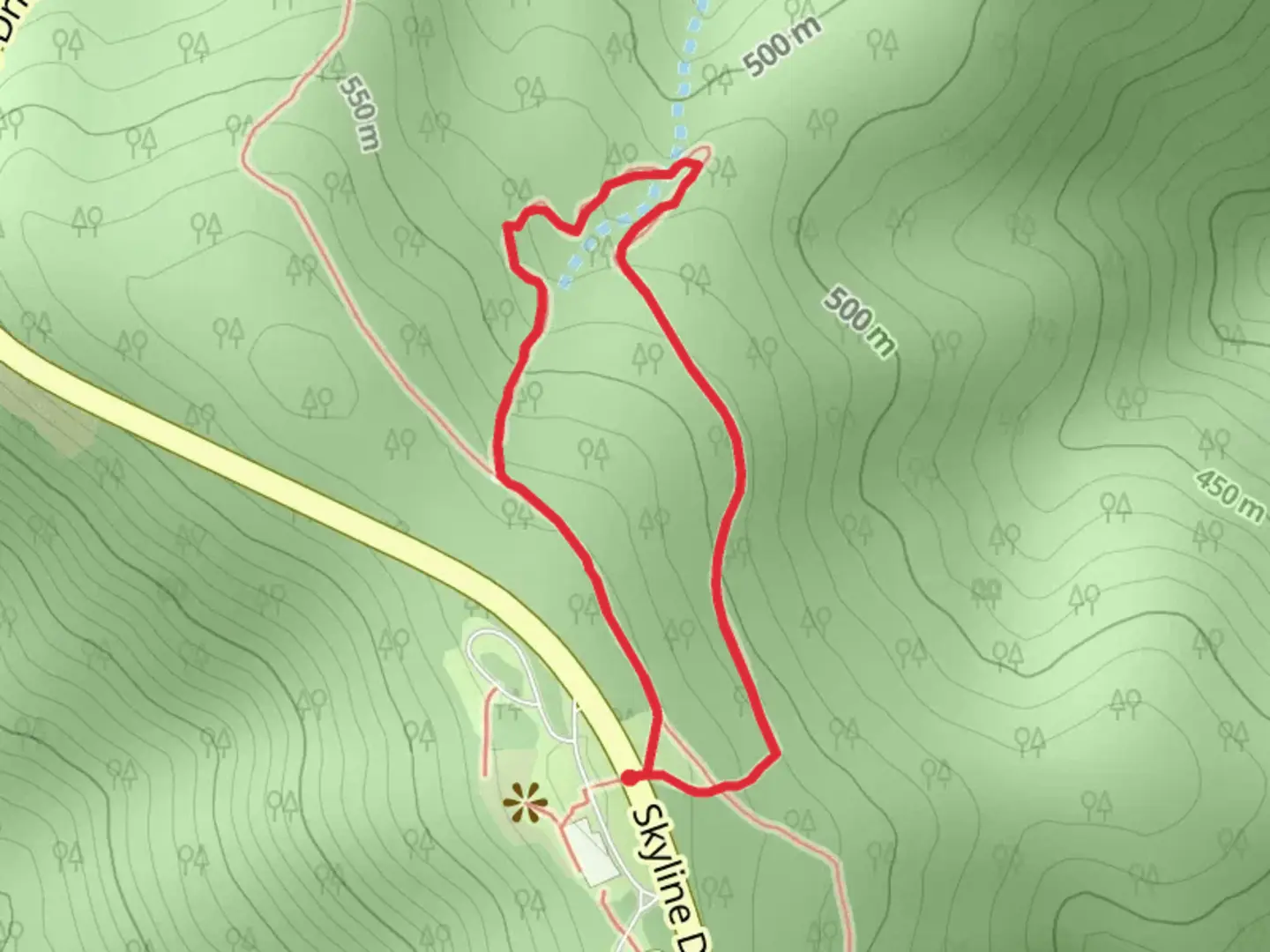 An image depicting the trail Dickey Ridge Loop Trail and its surrounding area.