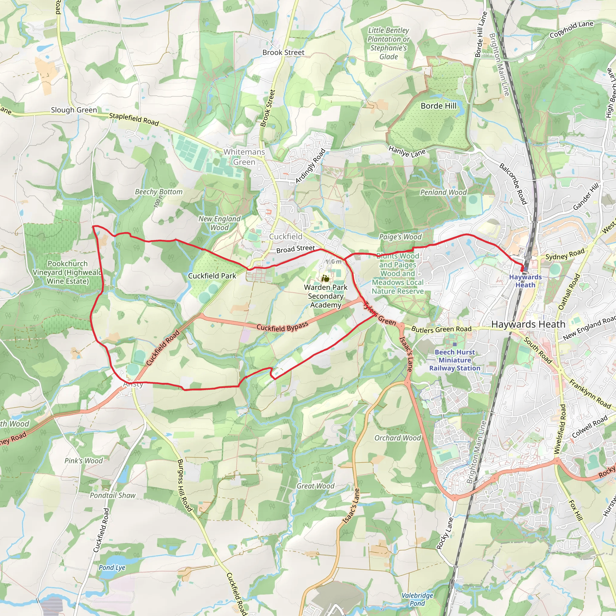 Cuckfield Park, Walks Wood and Westup Wood Loop | West Sussex | Englan