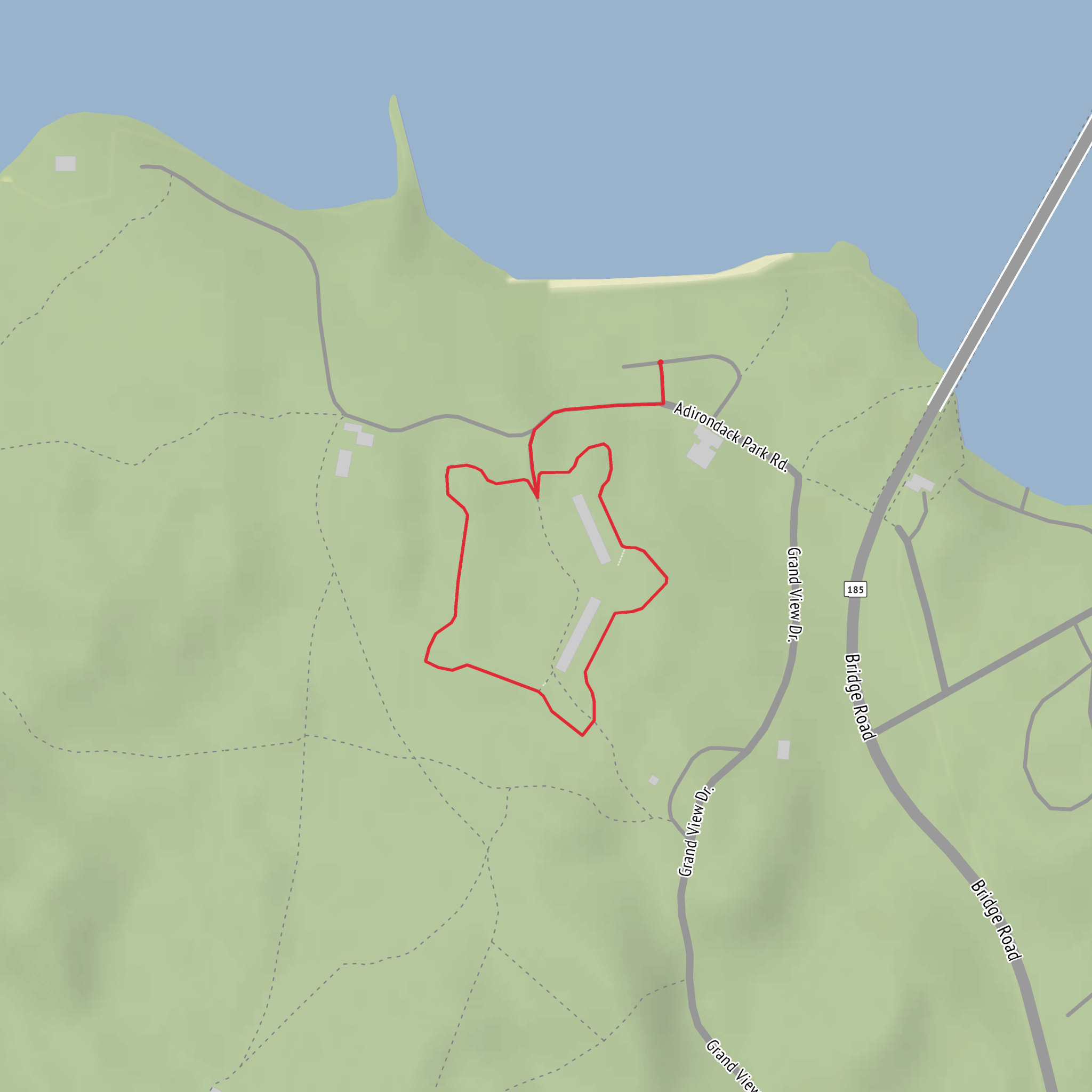 Fort Crown Point Loop mobile static map