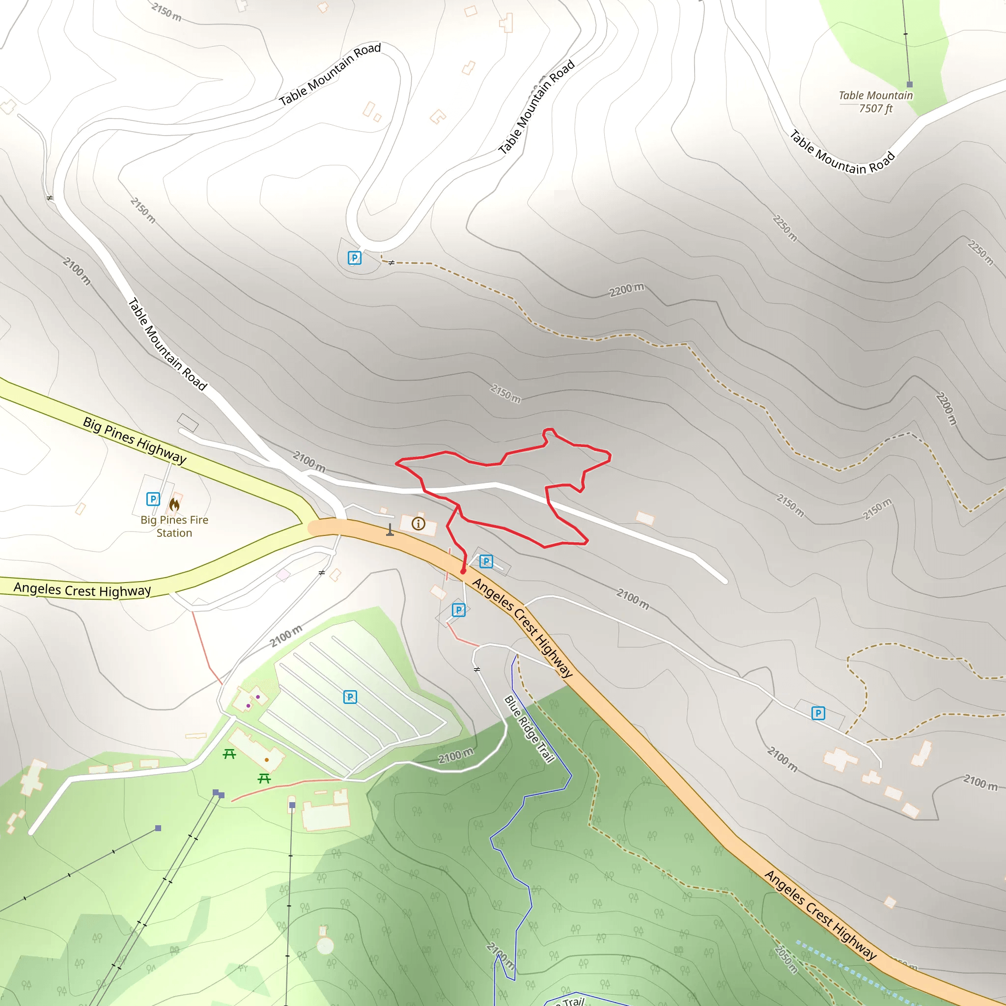 Big Pines Nature Trail mobile static map