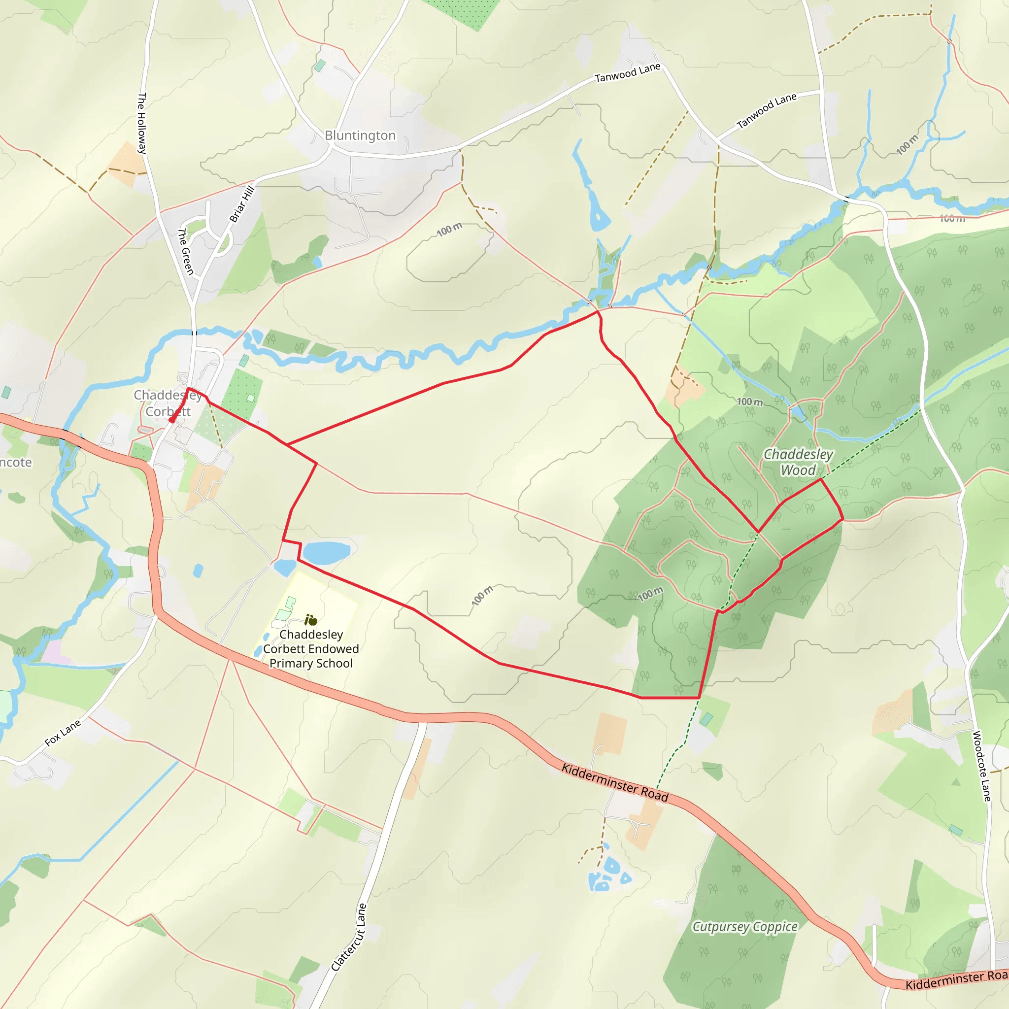 Chaddesley Wood Circular Walk mobile static map