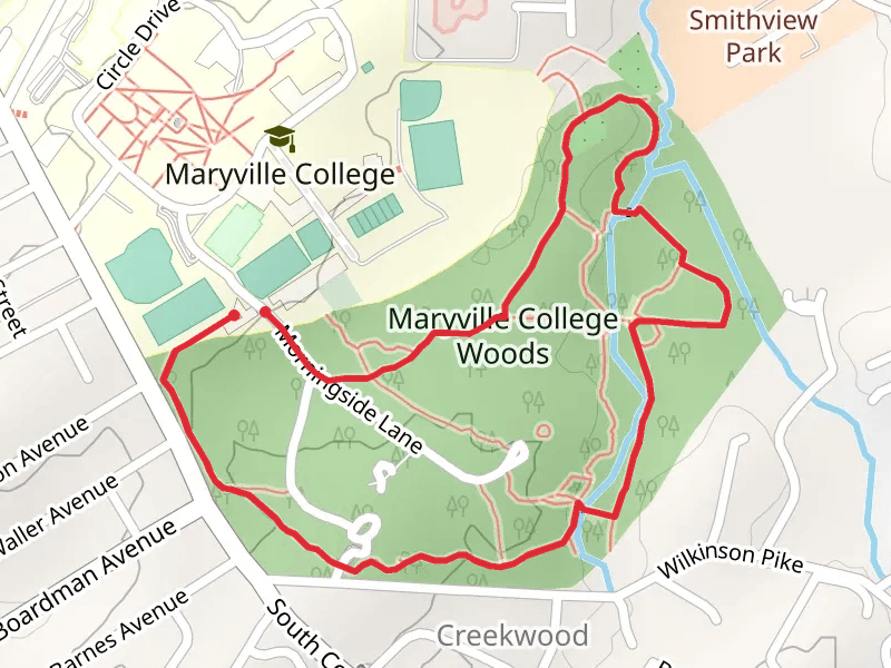 Maryville College Woods Ampetheater Loop Trail