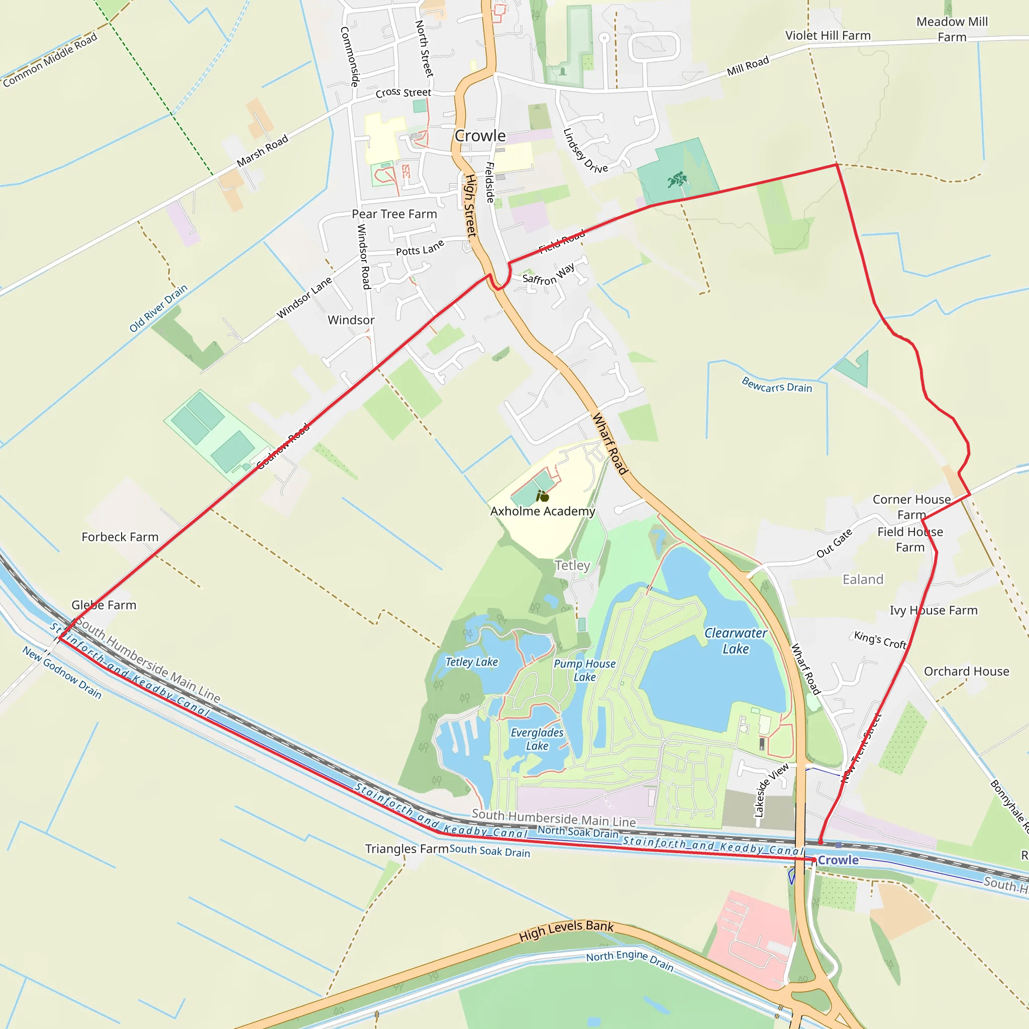 Keadby Canal Loop mobile static map