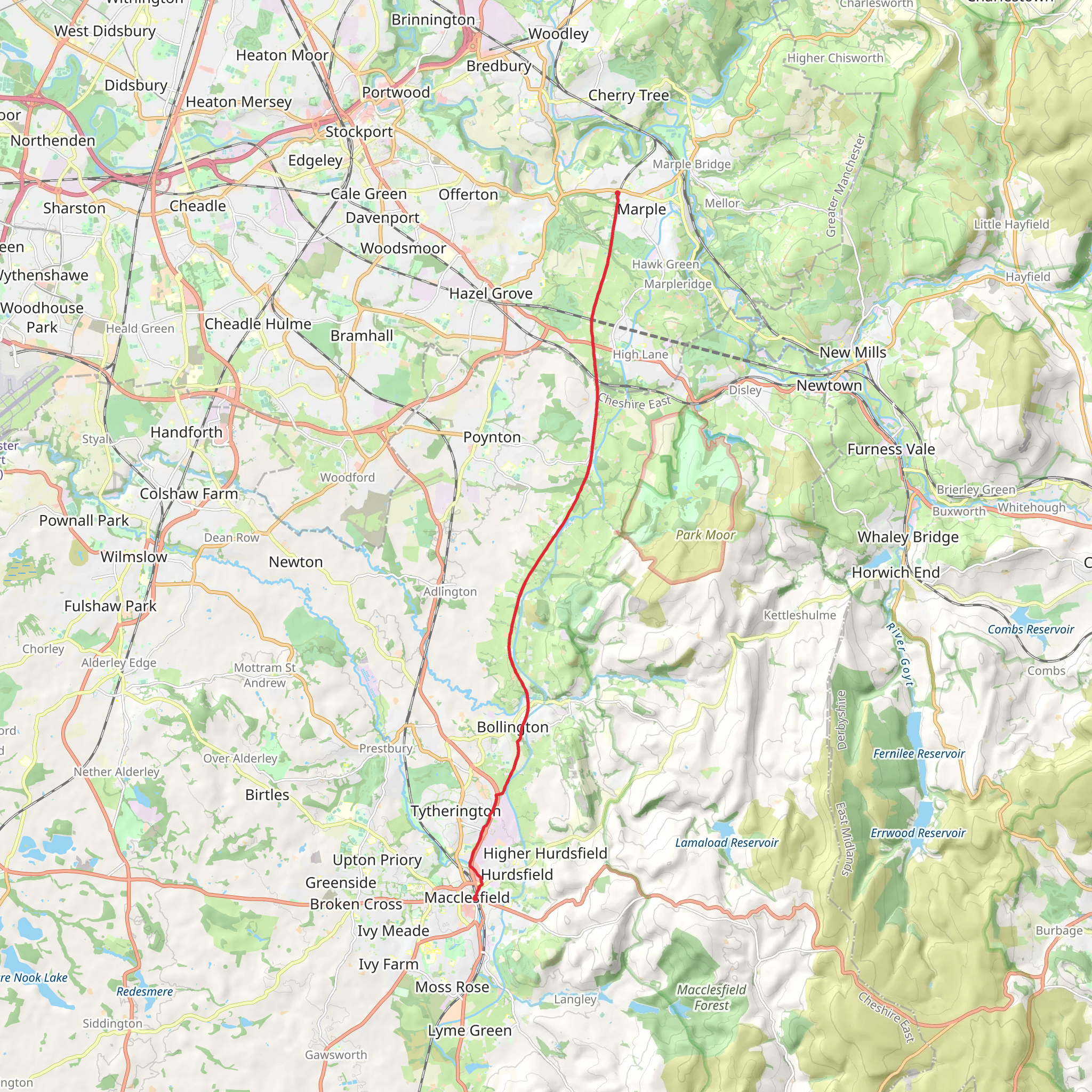 Middlewood Way mobile static map