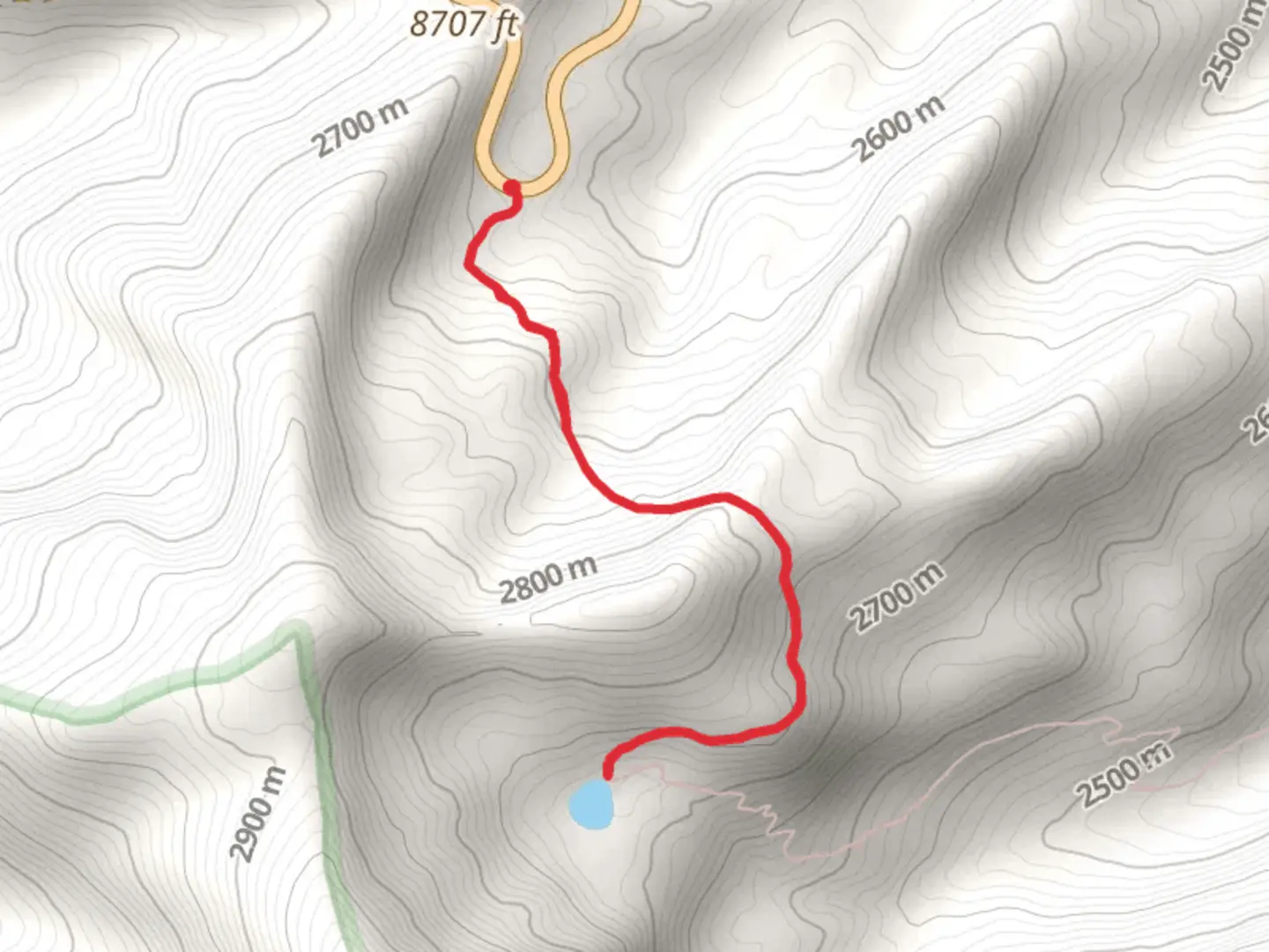 An image depicting the trail Titus Lake and its surrounding area.