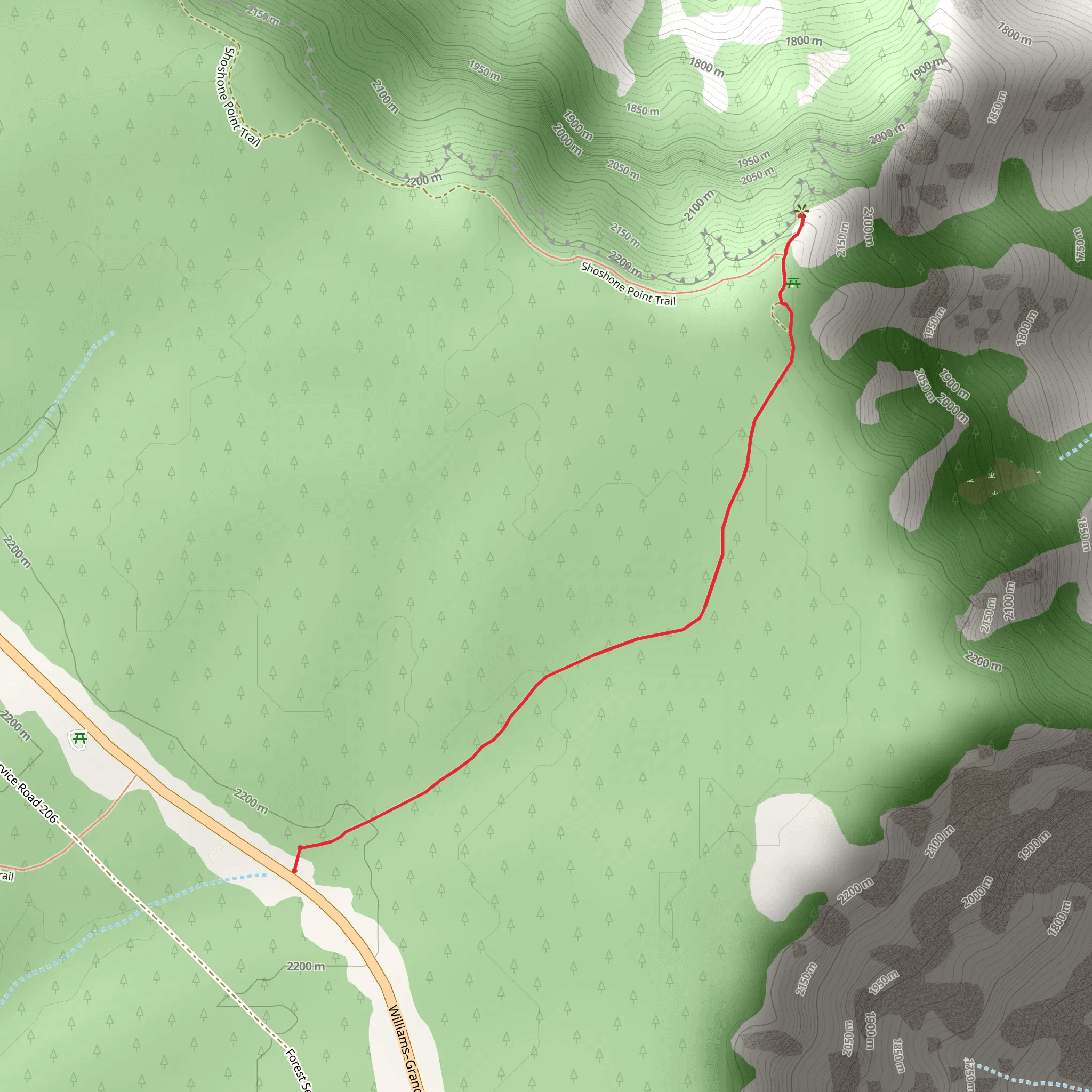 East Rim Drive mobile static map