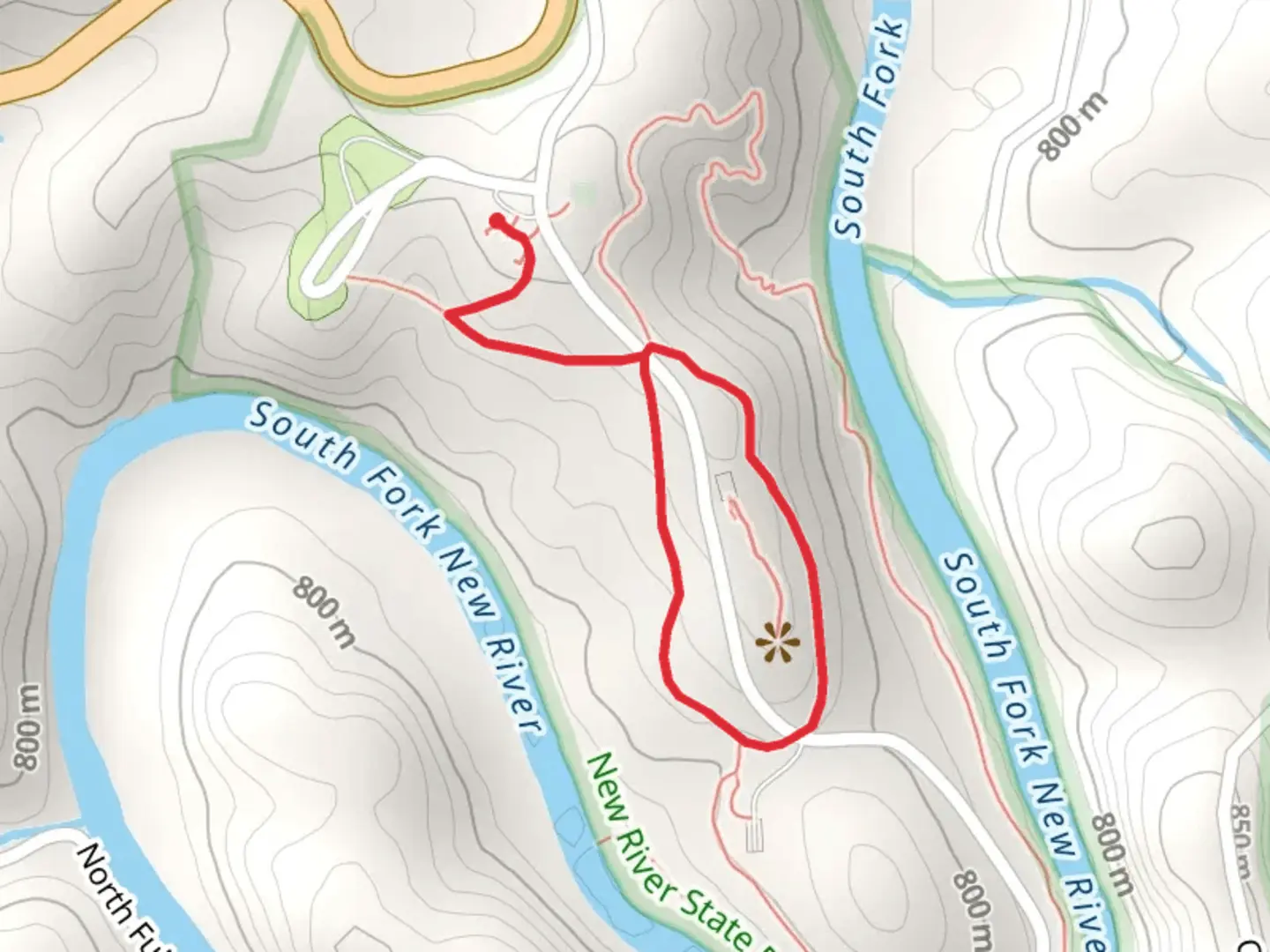 An image depicting the trail Hickory Loop Trail and its surrounding area.