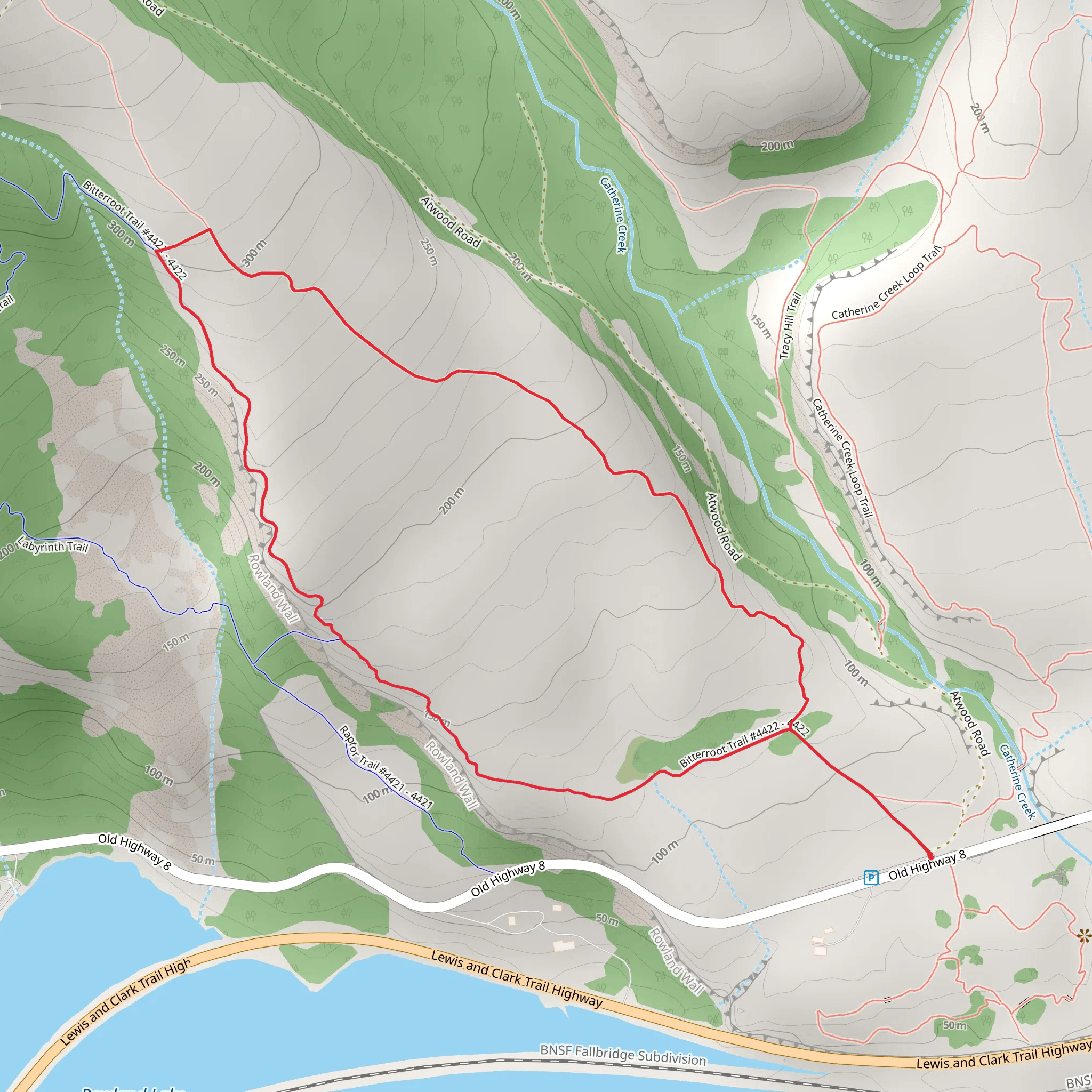 Bitterroot Loop Trail mobile static map