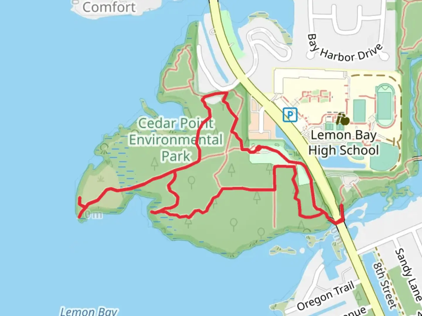 An image depicting the trail Jeep and Fern Loop Trail and its surrounding area.