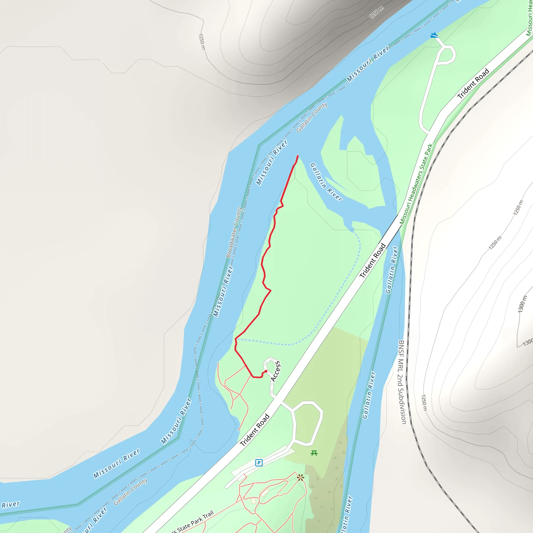 Missouri River from Trident Road mobile static map