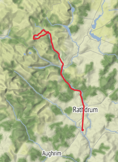 Hike from Drummin (Annamoe) mobile static map