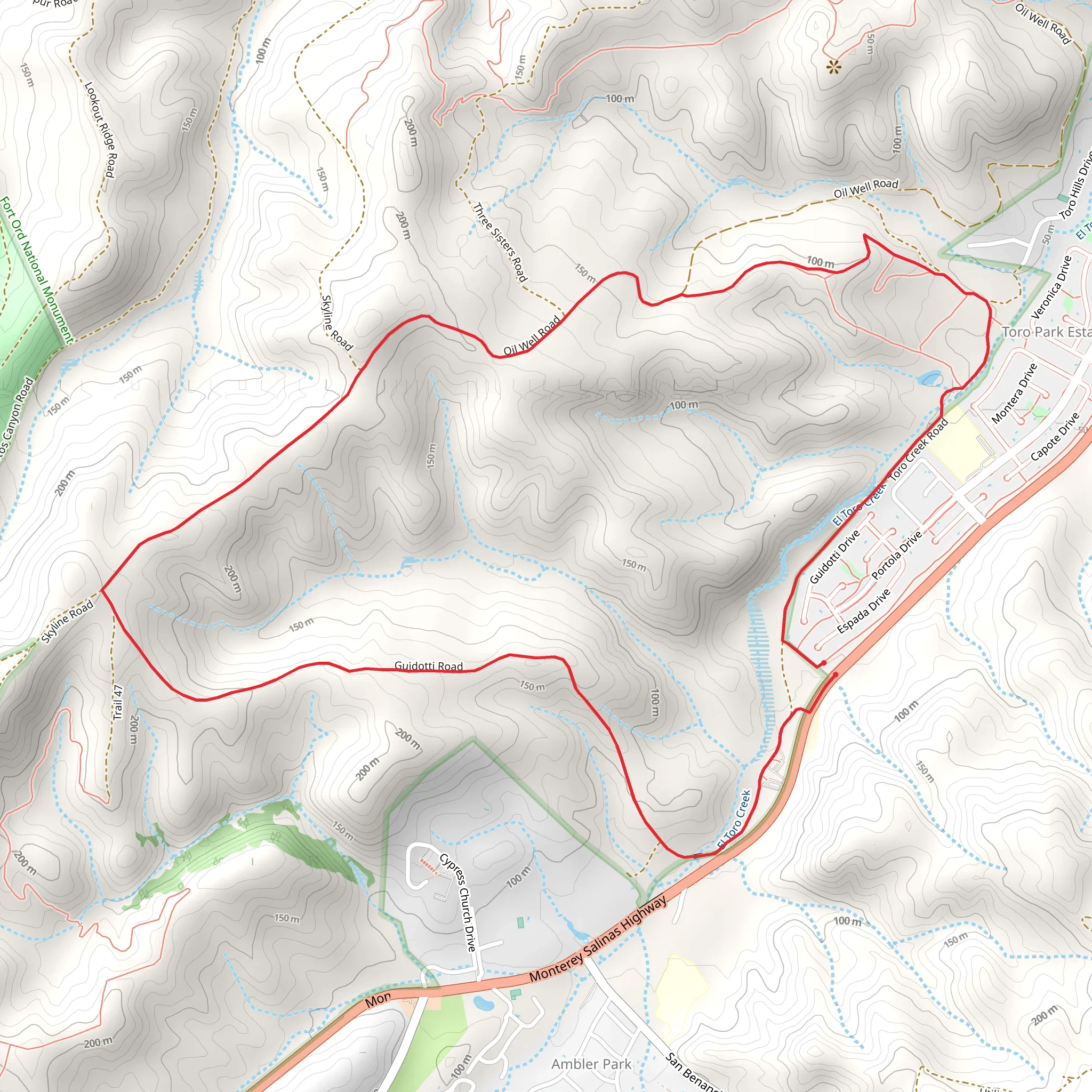 El Toro Creek Loop mobile static map