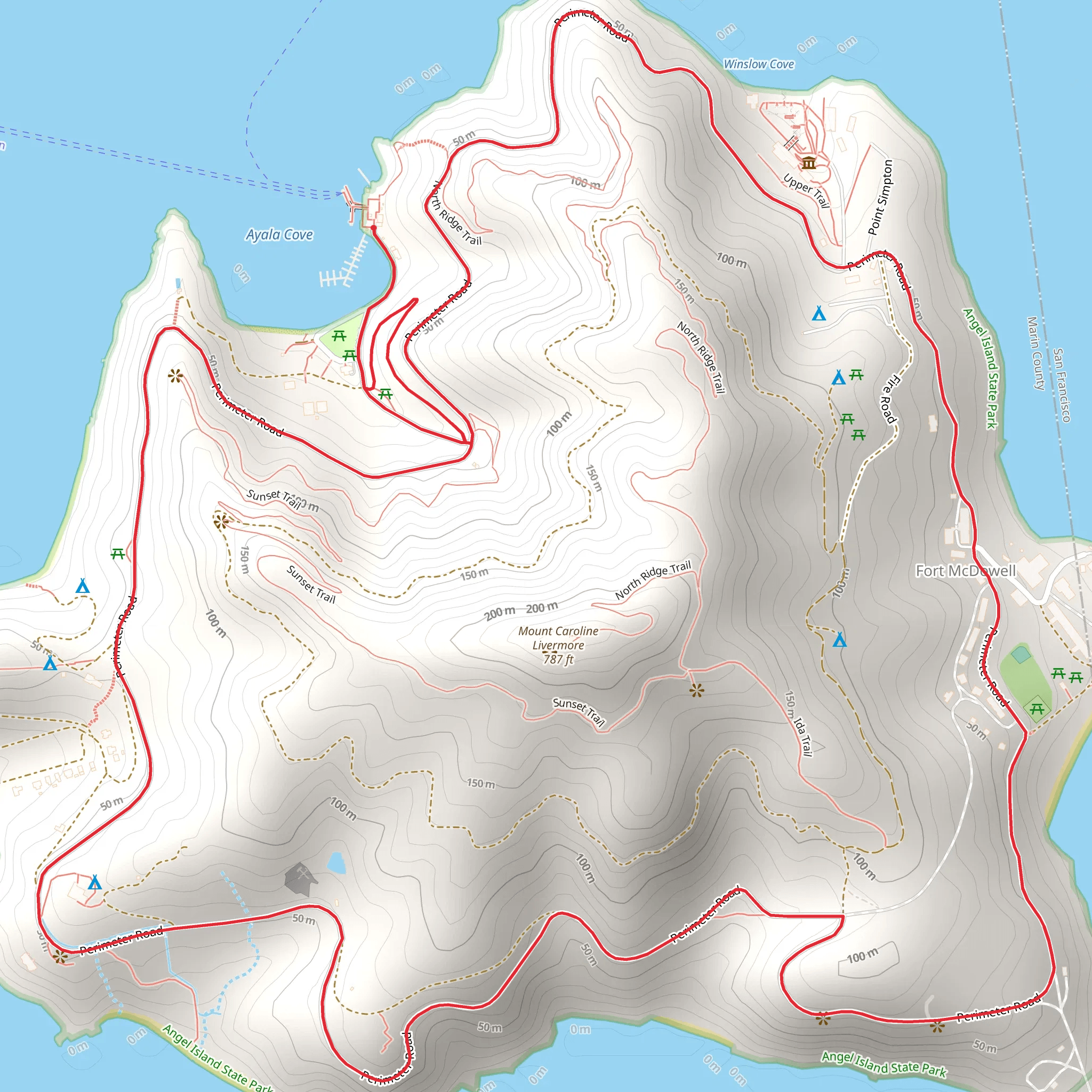 Golden Gate National Recreation Area Loop mobile static map