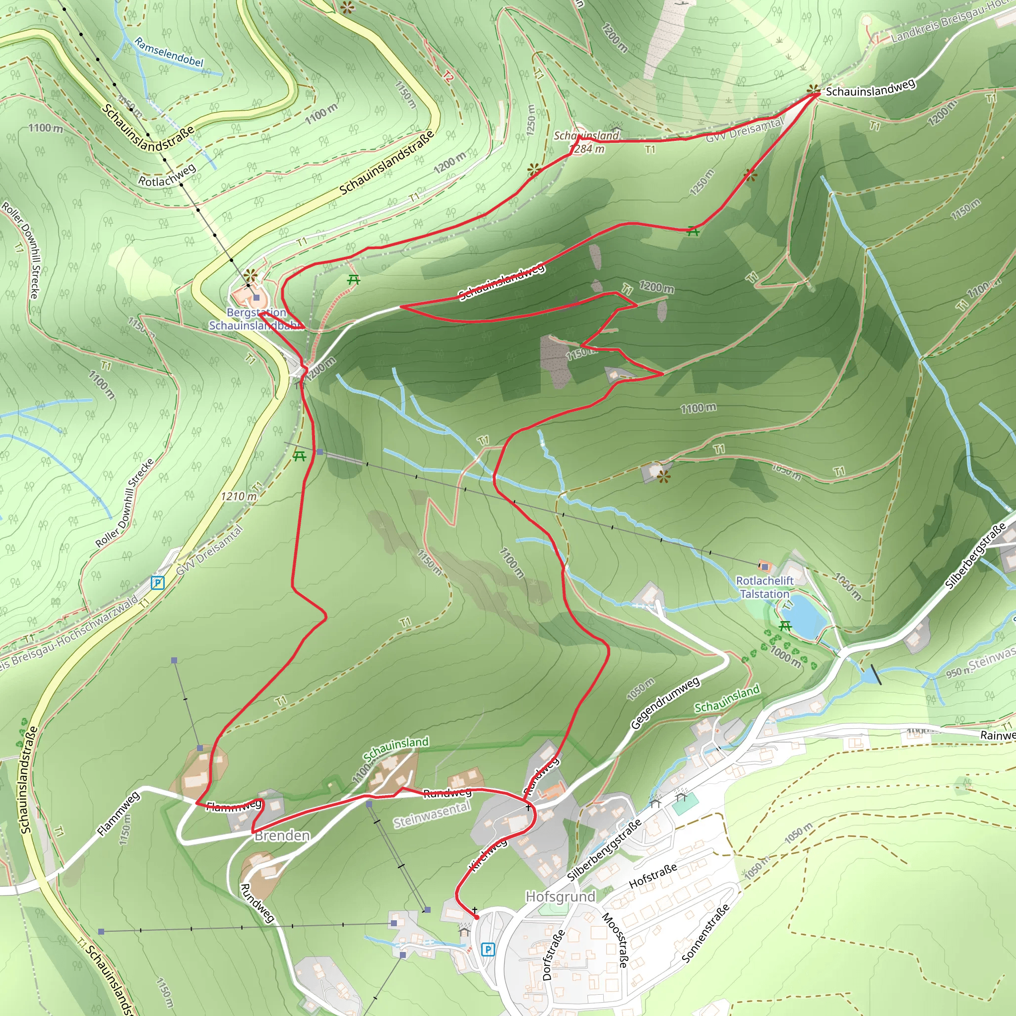 Sonnen Observatorium, Schauinsland Loop via Rundweg mobile static map
