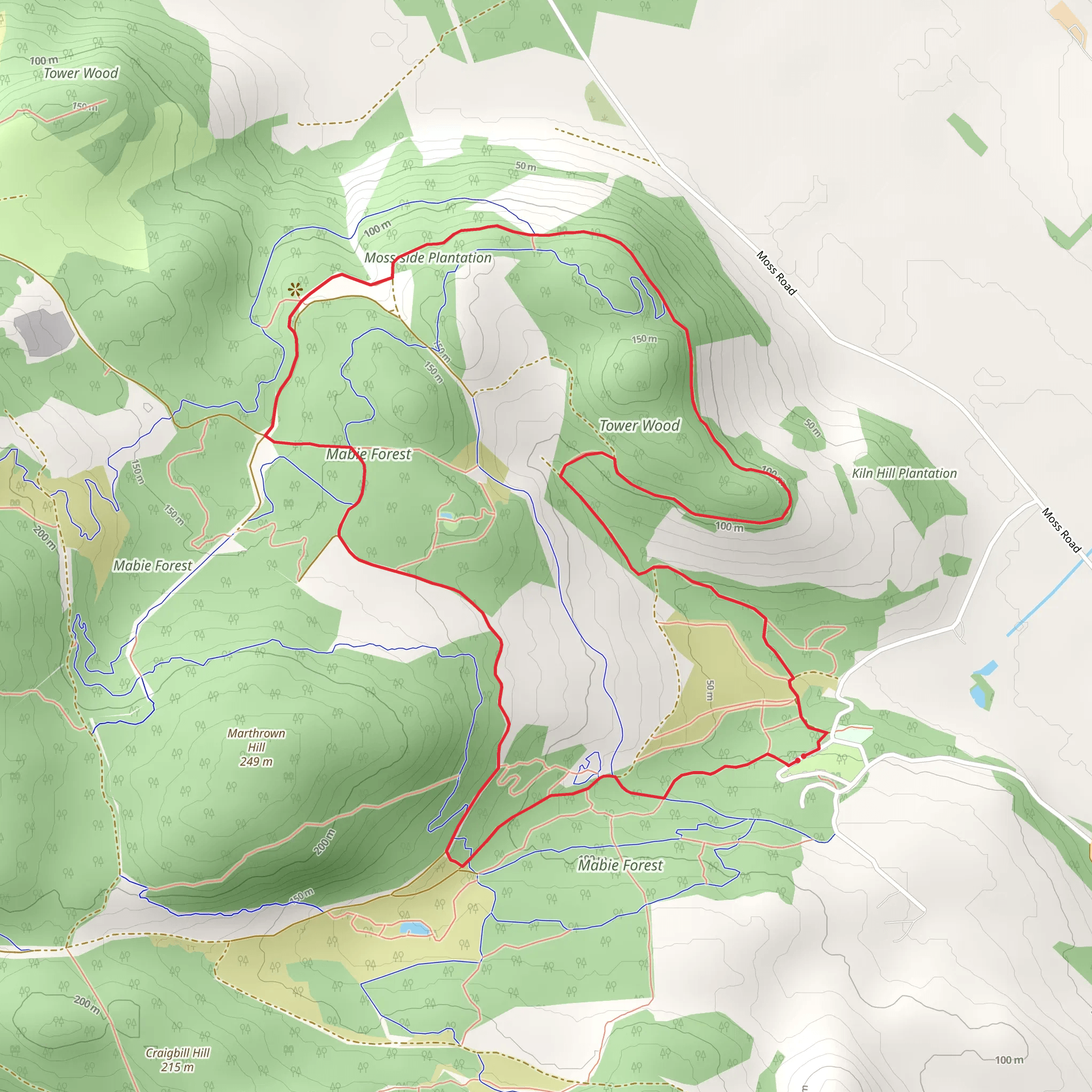 Nith View Loop - Marbie Forest mobile static map