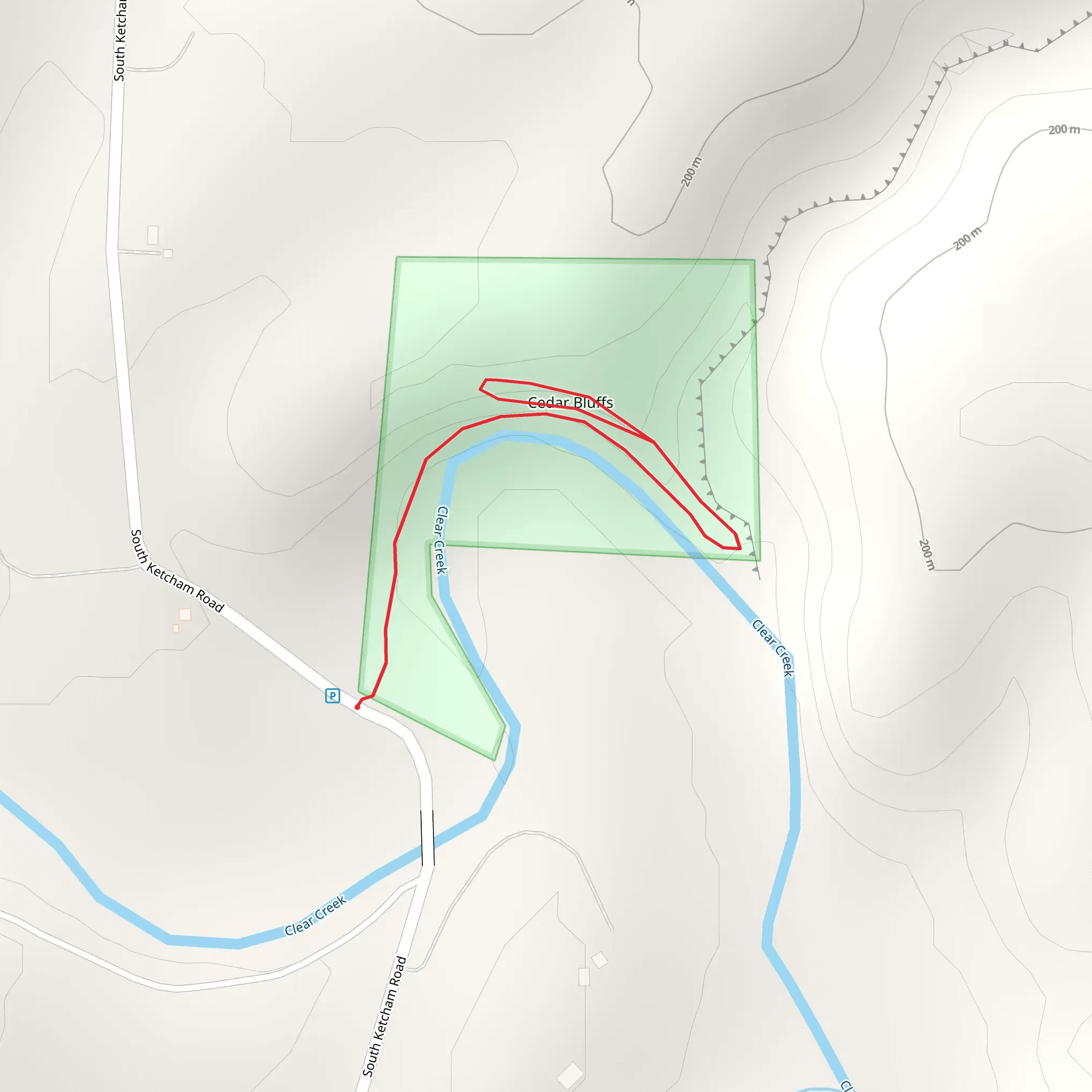Clear Creek mobile static map