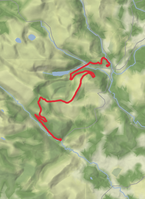 Laragh to Glenmalure mobile static map