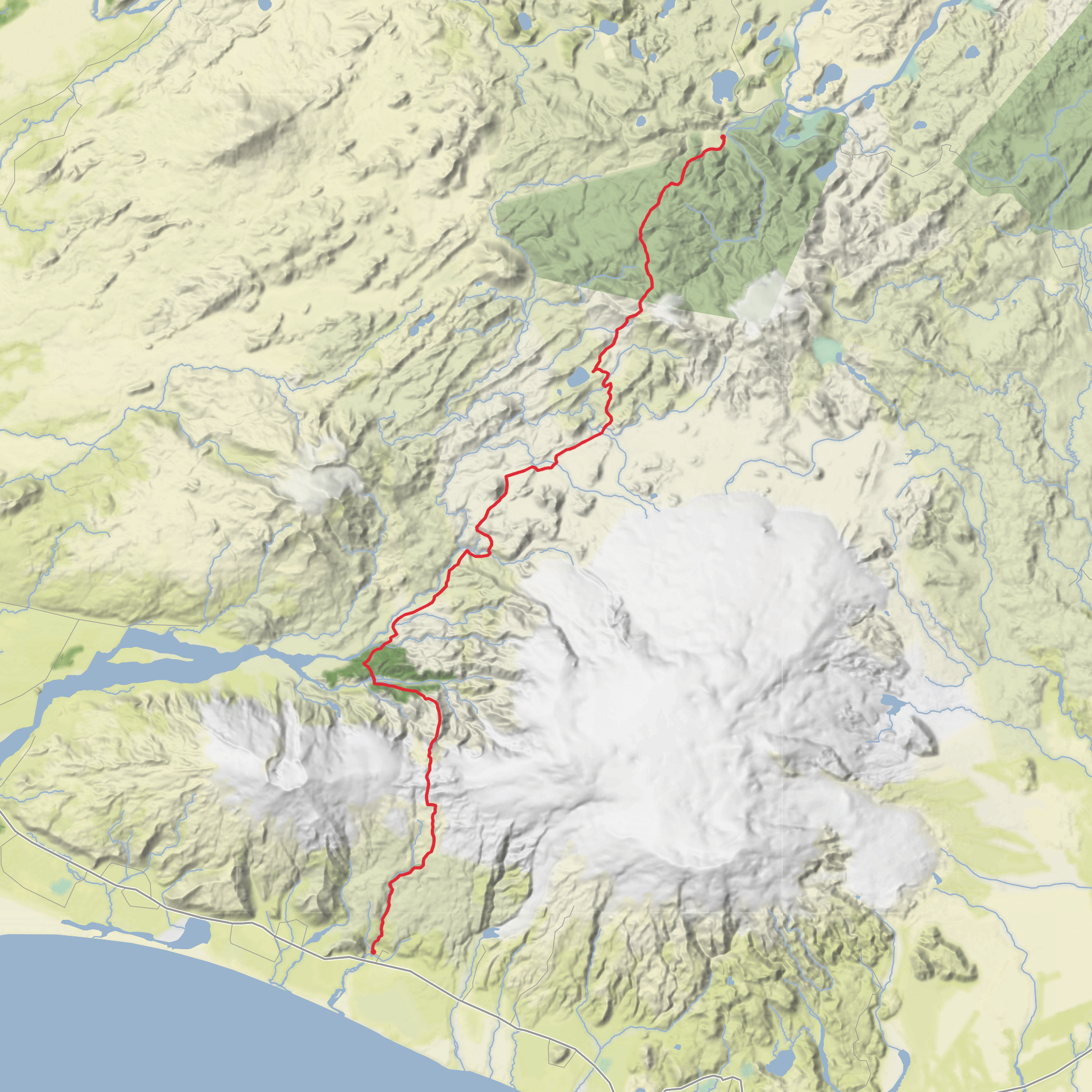 Skogar to Landmannalaugar - Laugavegur & Fimmvörðuháls mobile static map