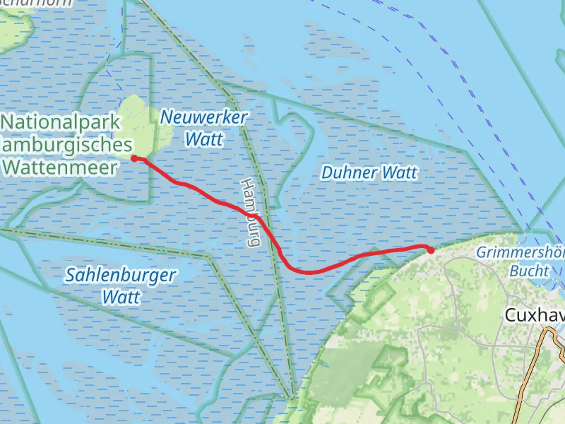 Wattwanderweg Duhnen - Neuwerk Walk
