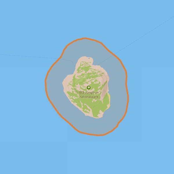 Blå Jungfrun National Park mobile static map