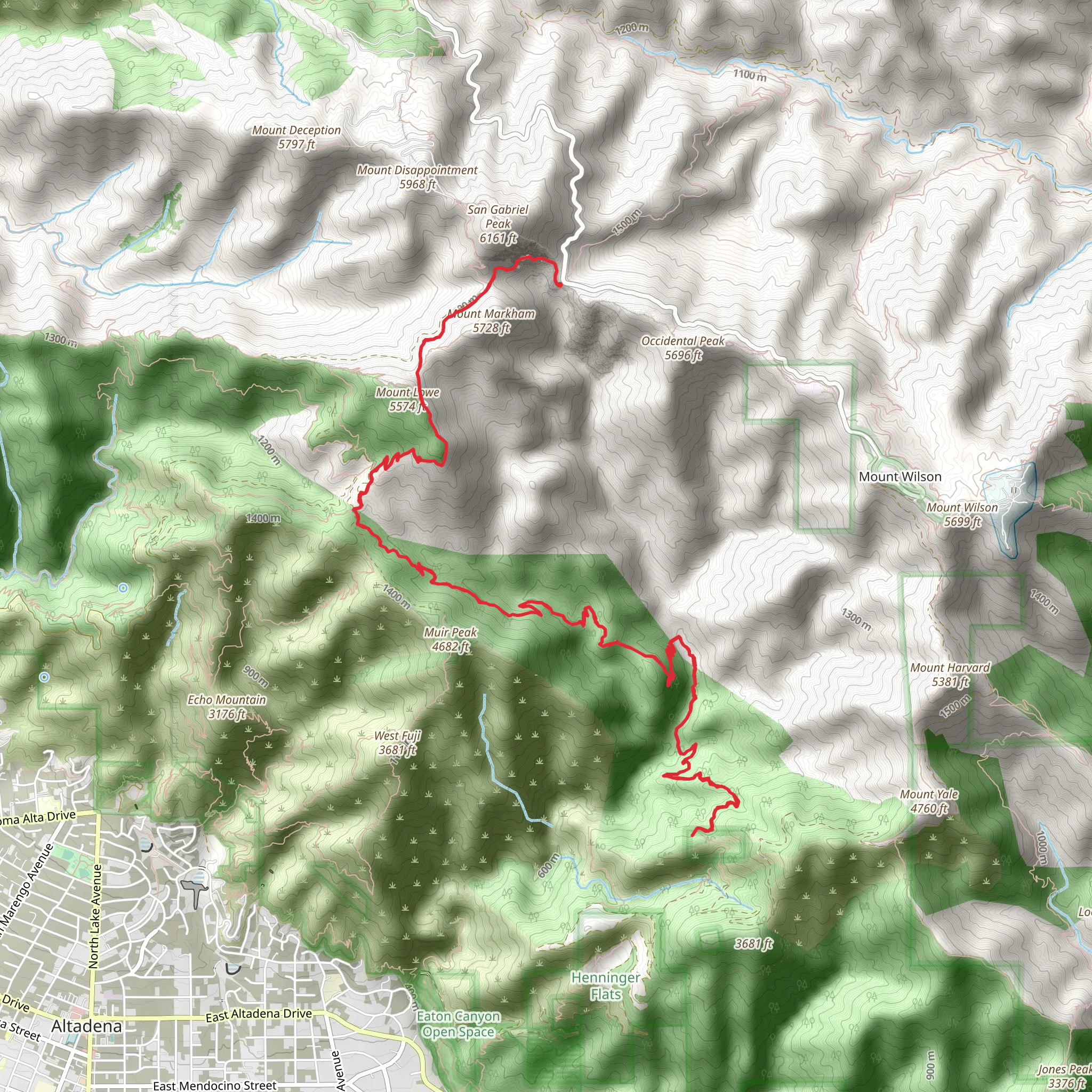 Upper Sam Merrill Trail and Idlehour Trail mobile static map