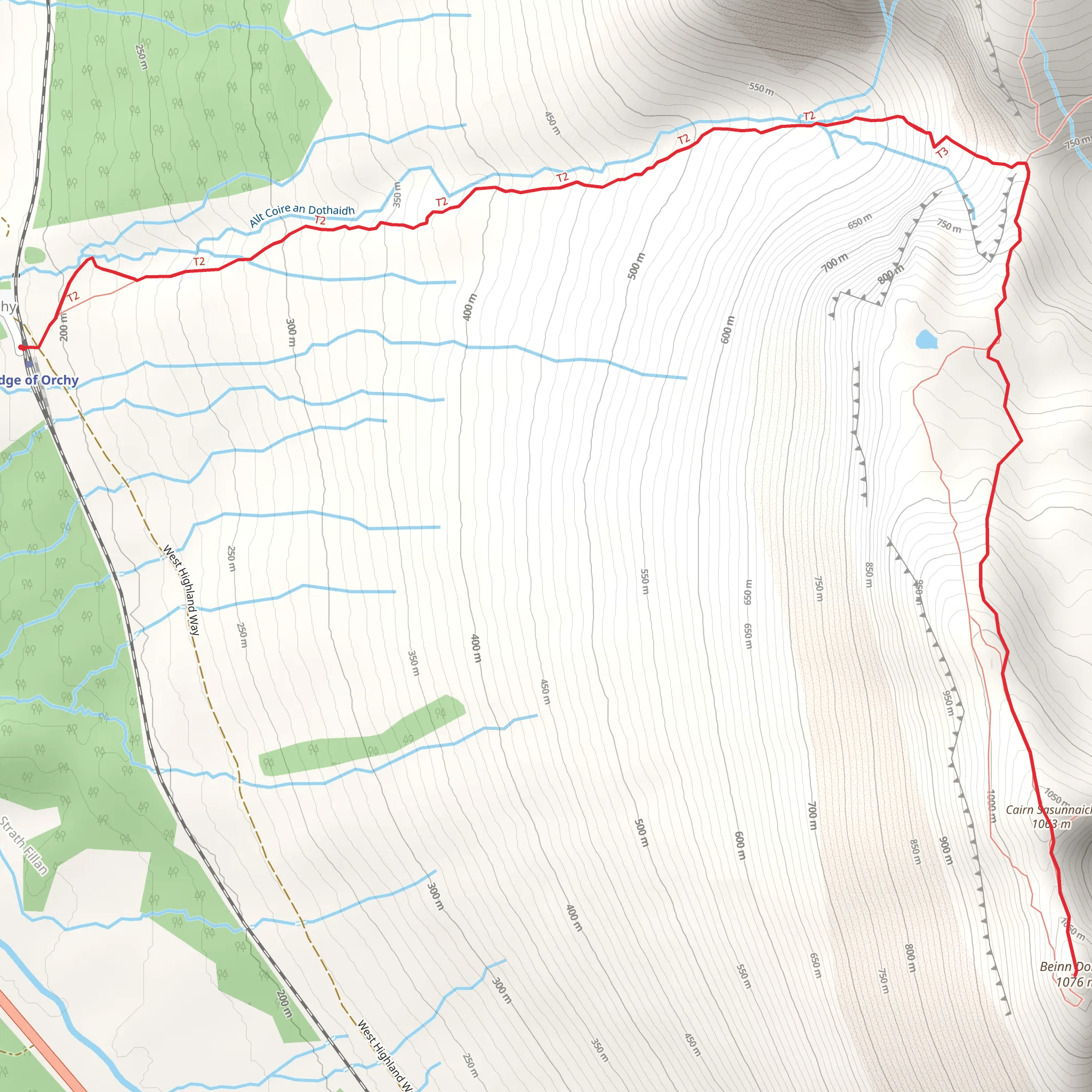 Beinn Dòrain mobile static map