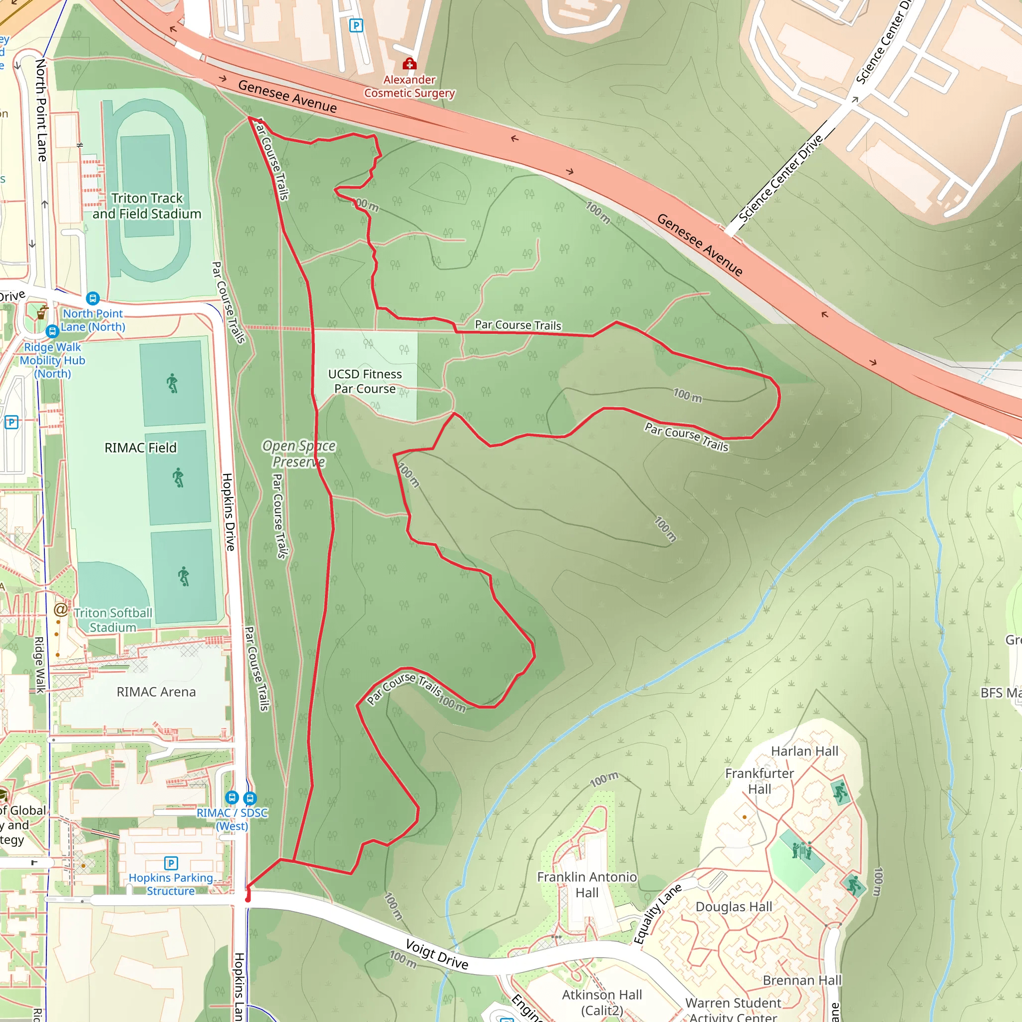 Par Course Loop mobile static map
