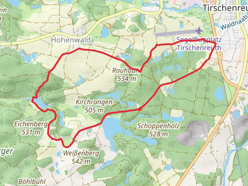 Rothenbürger Weiher and Zeitlerweiher via Oberpfalzweg and Main Mies Weg