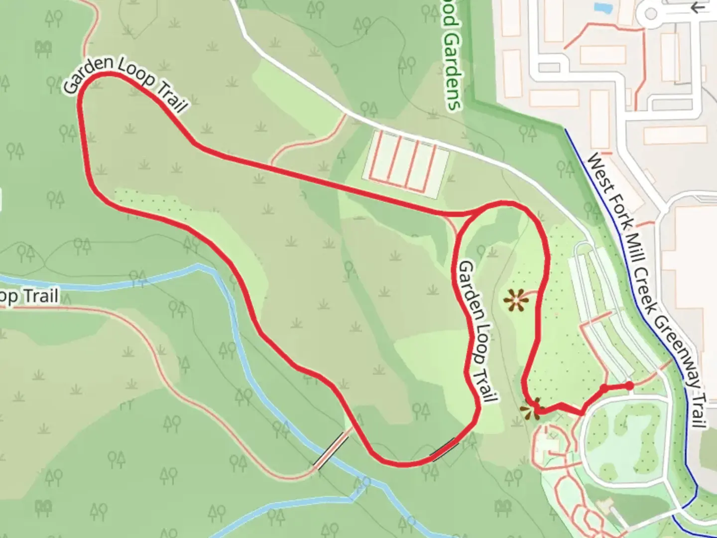 An image depicting the trail Garden Loop Trail and its surrounding area.
