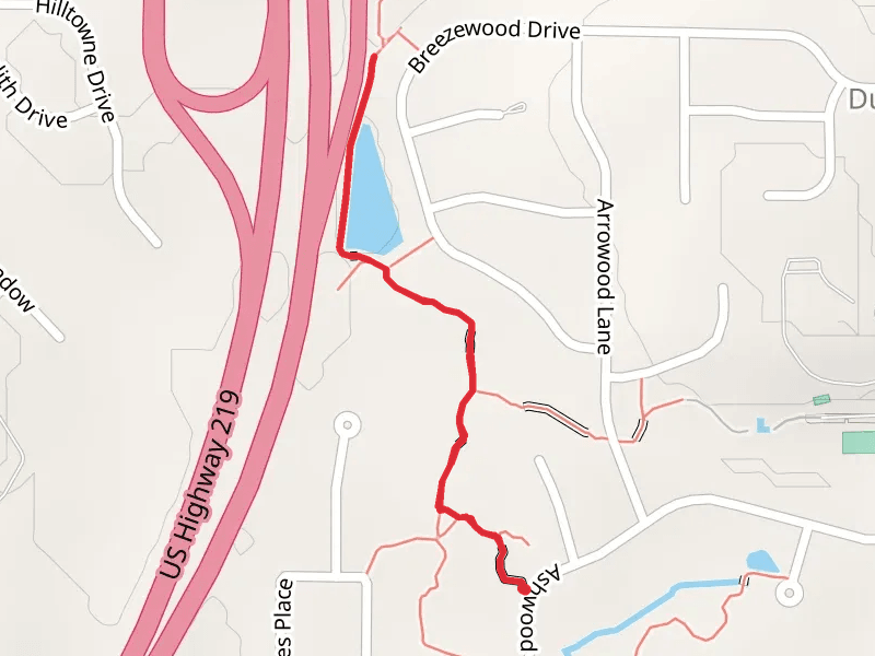 Ashwood Lane to Breezewood Drive