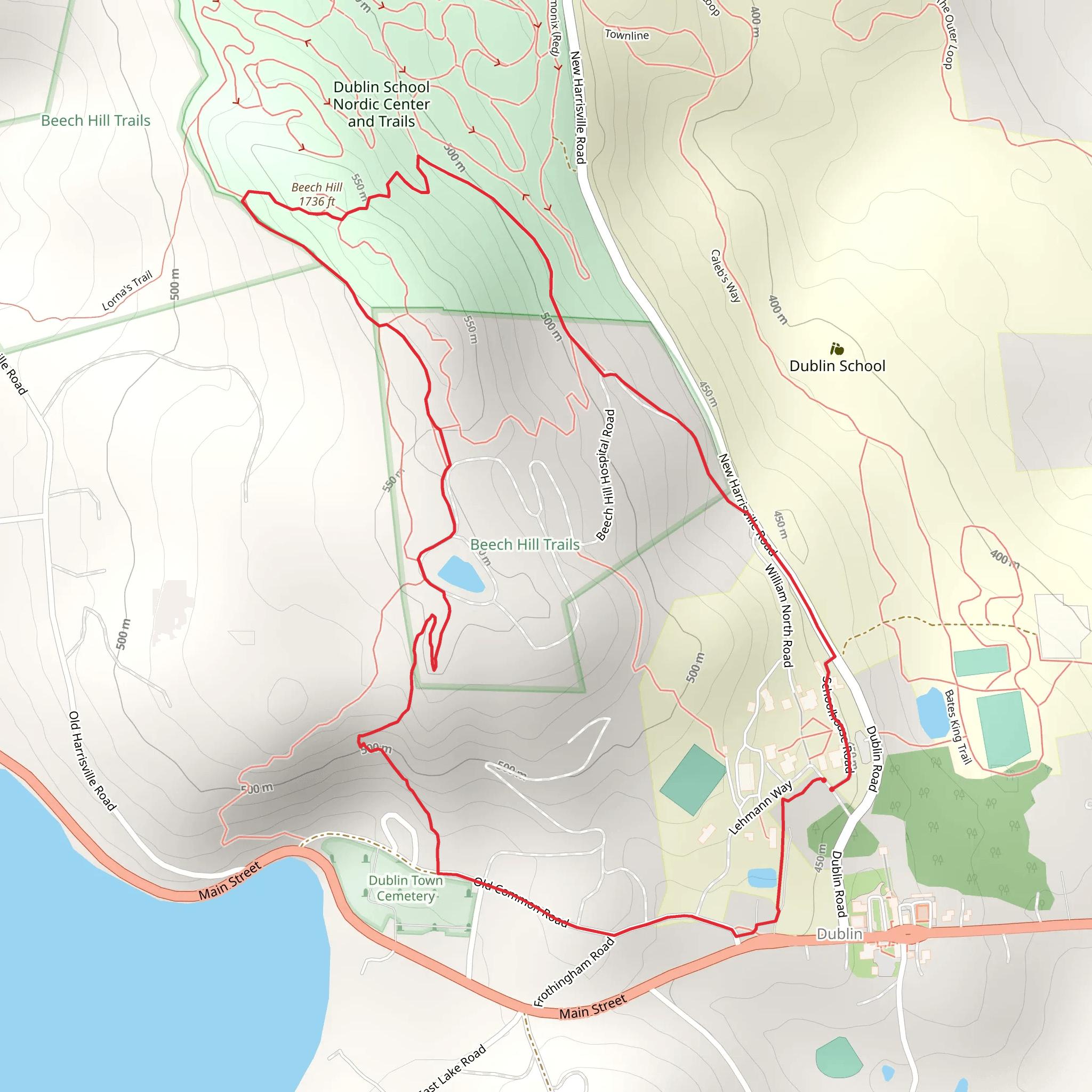 Beech Hill Loop - Dublin mobile static map