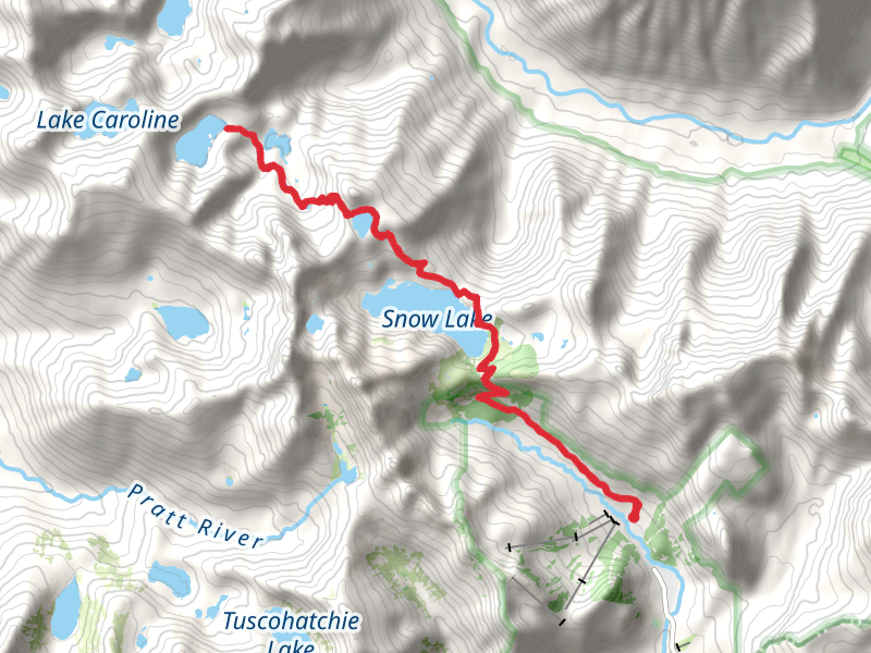 Snow Lake and Upper Wildcat Lake via High Lakes Trail