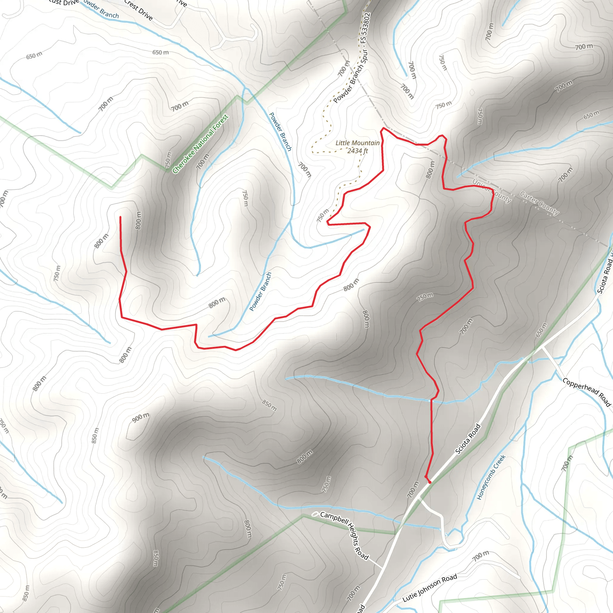 Powder Branch mobile static map