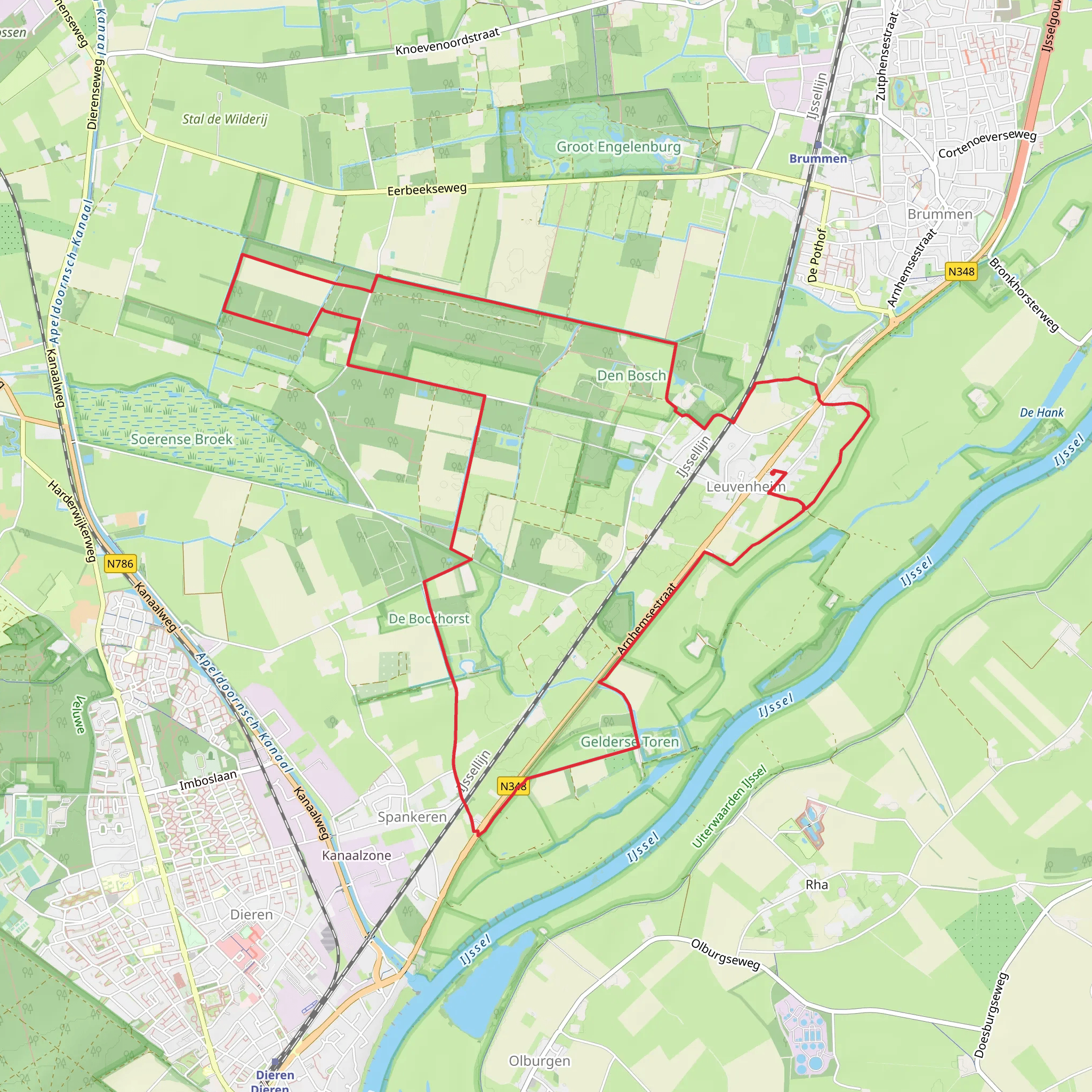 Den Bosch, De Bockhorst and Gelderse Toren Loop mobile static map