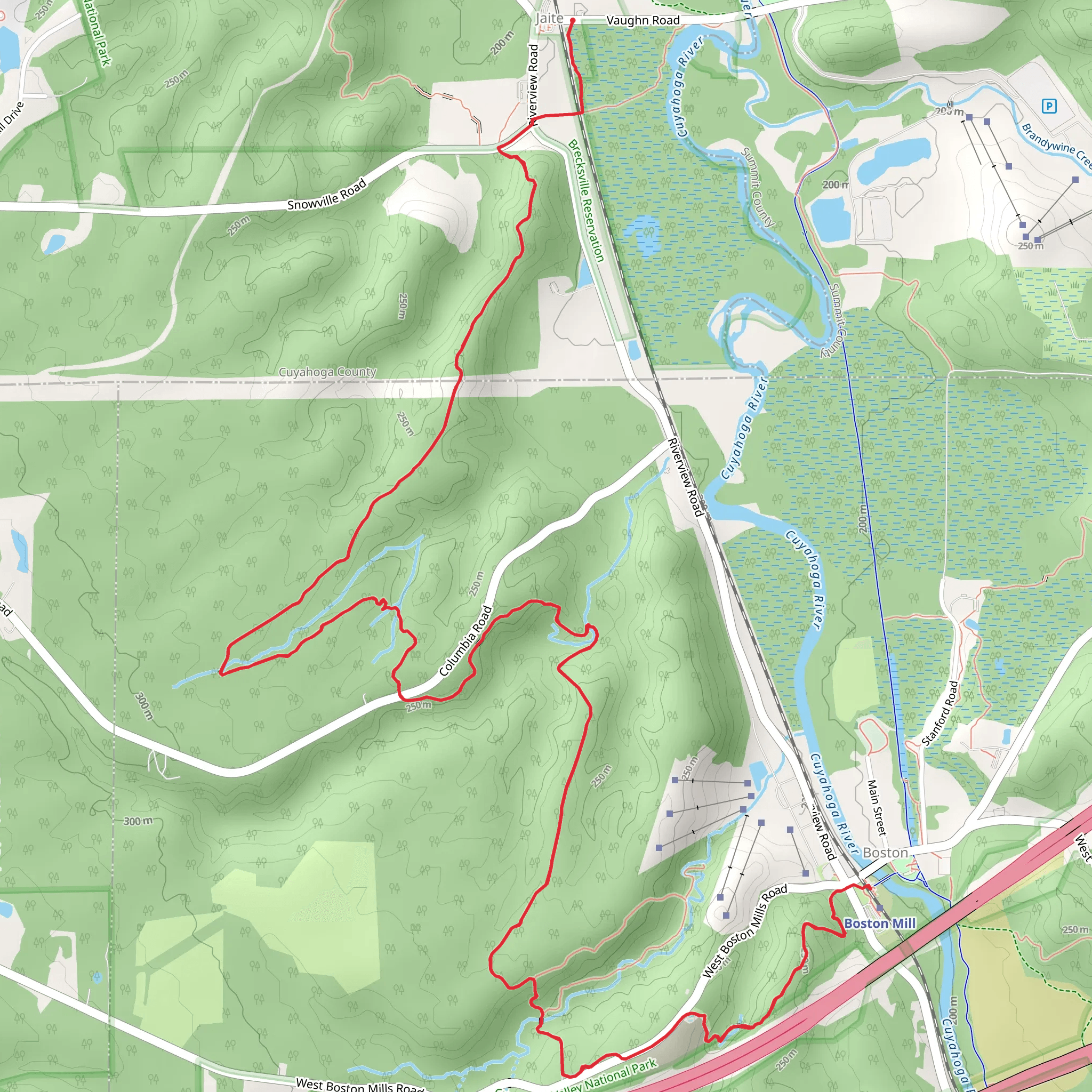 Connector and Buckeye Trail from Jaite mobile static map
