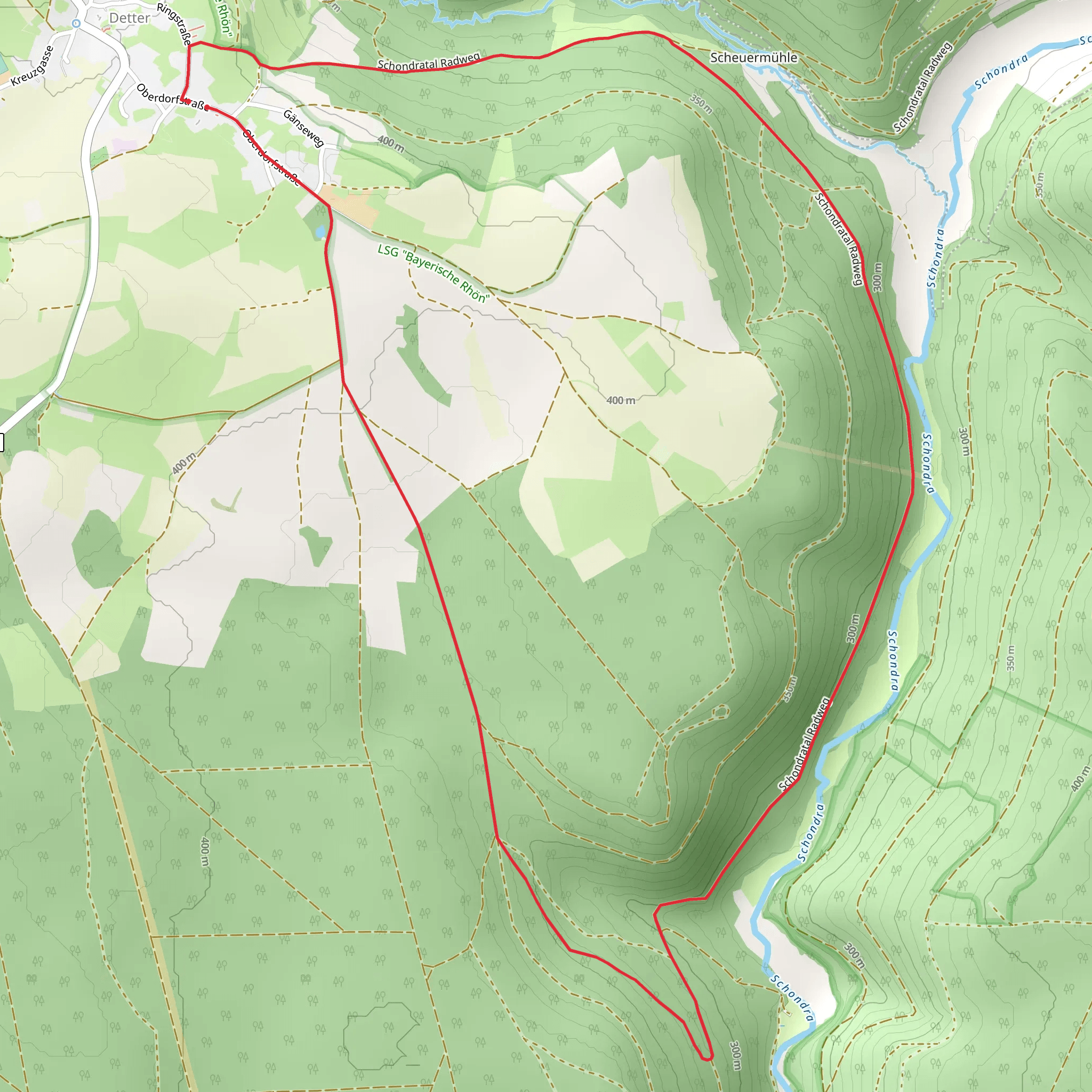 Rhön Rundwege Zeitlofs 7 mobile static map
