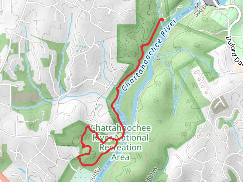 Walk along Chattahoochee River