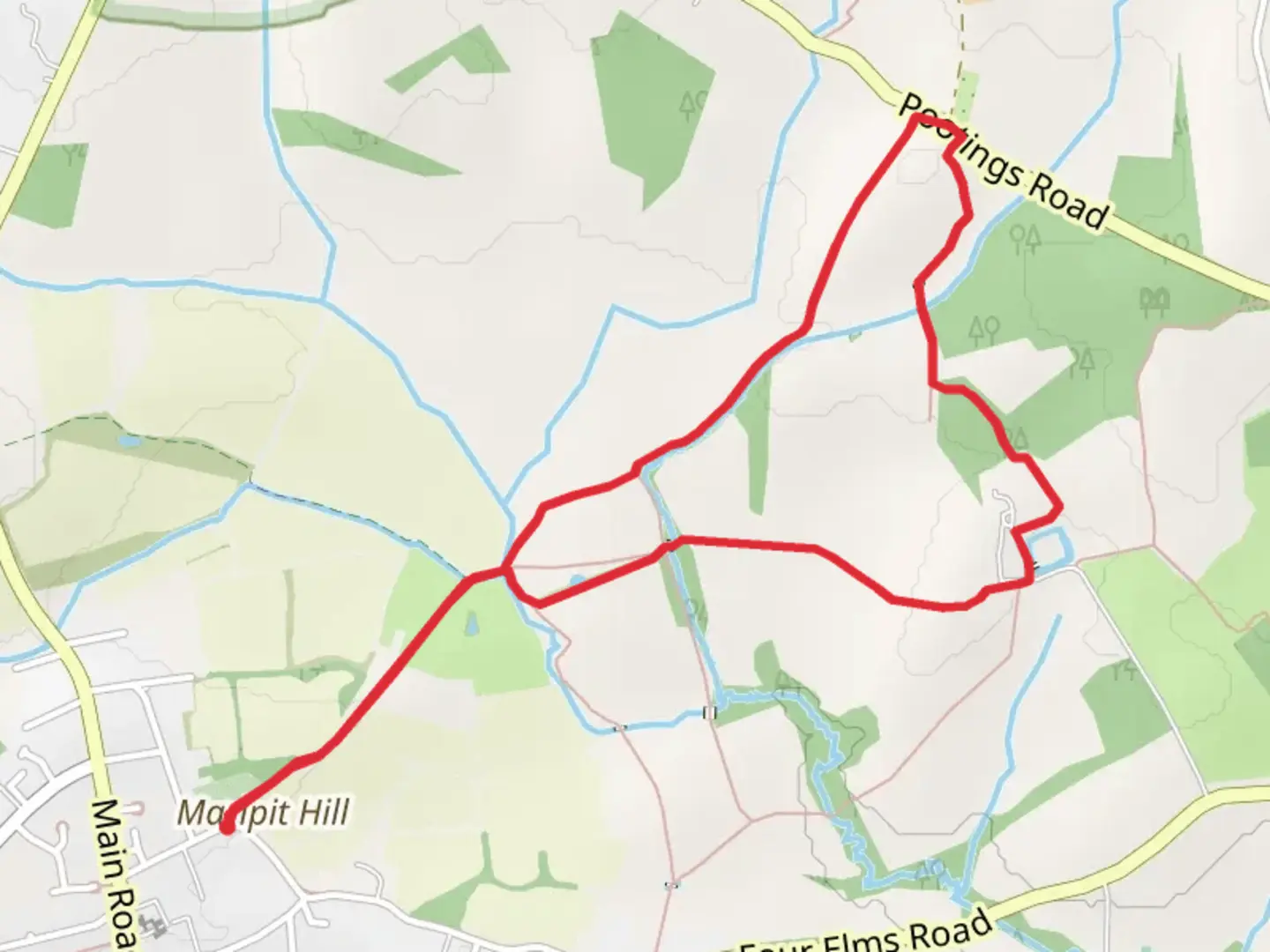 An image depicting the trail Edenbridge Loop and its surrounding area.
