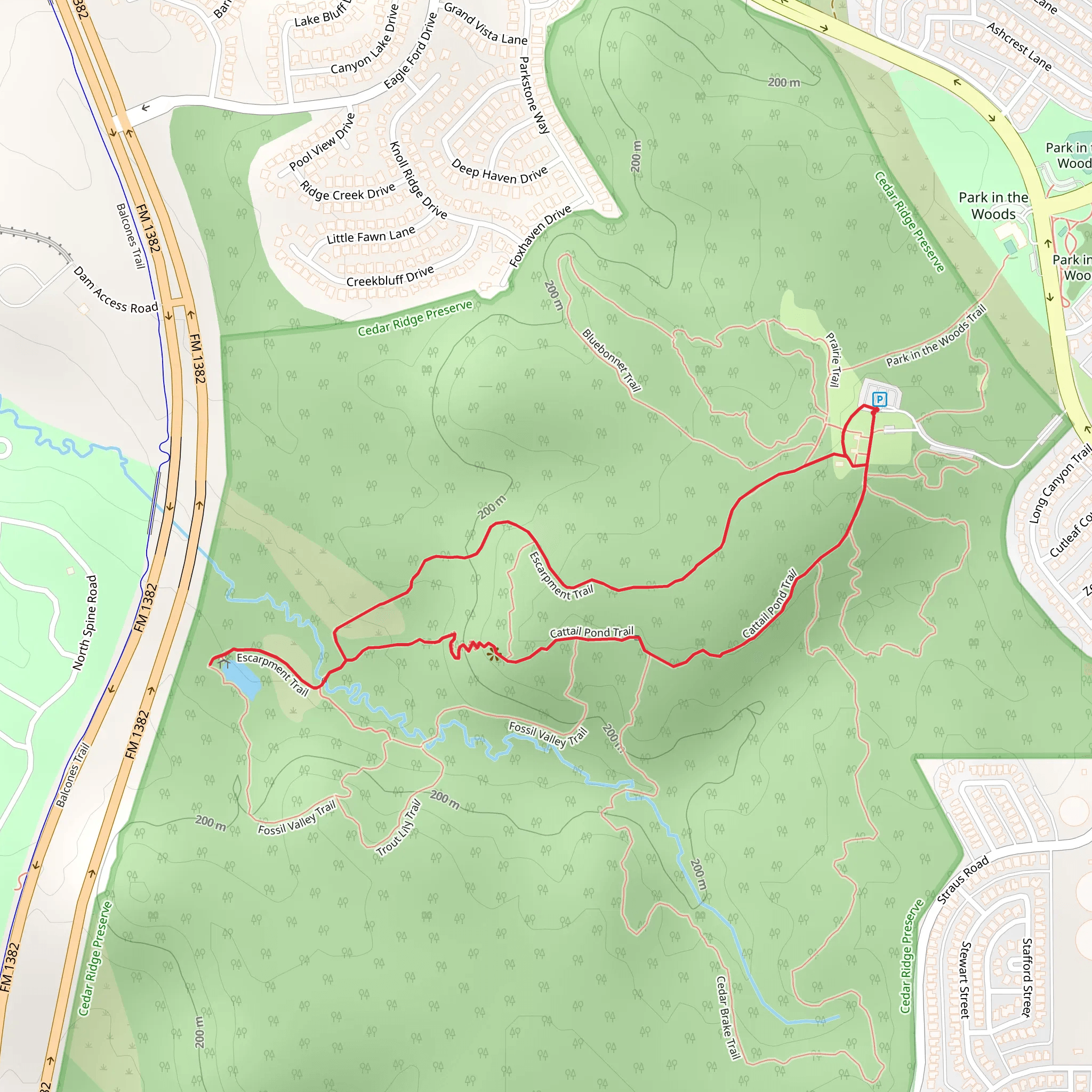 Escarpment Trail and Catail Pond Trail mobile static map