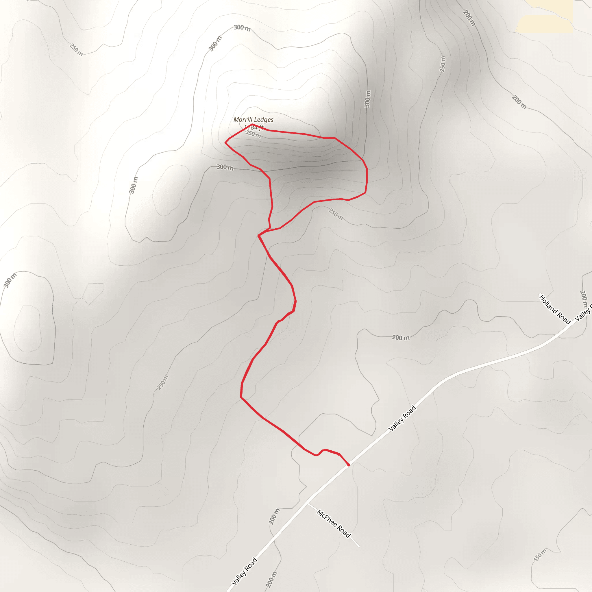 Morrill Ledges Loop mobile static map